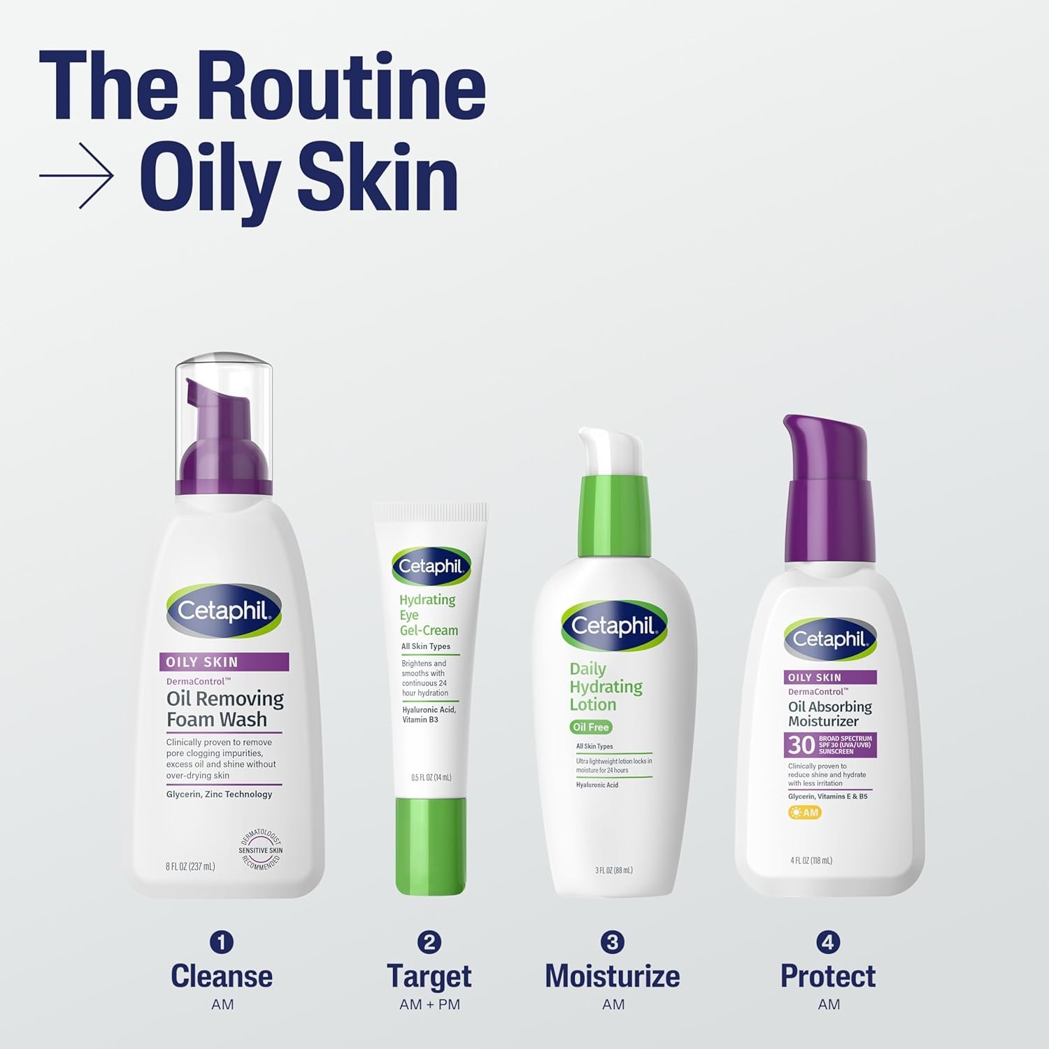 Cetaphil DermaControl Oil Absorbing Moisturizer with SPF 30, For Sensitive, Oily Skin, 4 Fl oz, Absorbs Oil, Reduces Shine, Hydrates, Protects, No Added Fragrance - Image 7