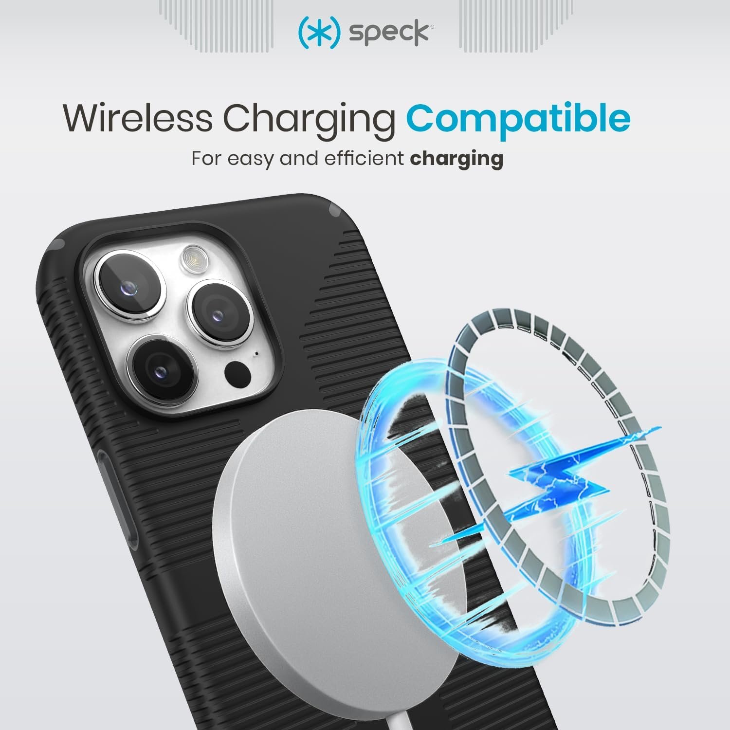 Speck MagSafe Case for iPhone 15 Pro Max - Drop & Camera Protection, Soft-Touch Secure Grip, Wireless Charging Compatible, Fits All 6.7 Inch Models Including iPhone 14 & 13 Pro Max - Grip Black - Image 3