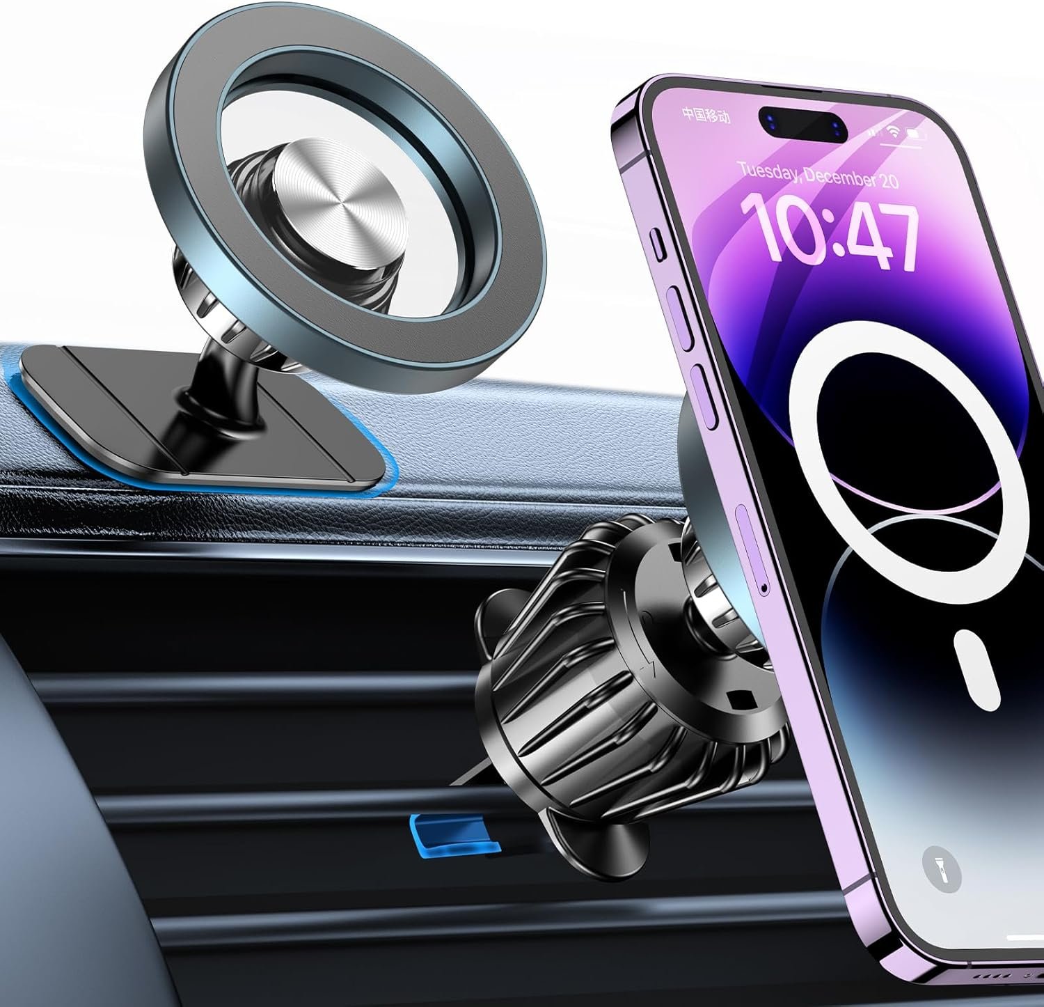 for Magsafe Car Mount【20 Strong Magnets】Magnetic Phone Holder for Car Phone Holder Mount Dash【360°】Cell Phone Holders for Your Car Accessories for Women Men iPhone 16 Pro Max 15 14 13 12 Plus - Image 2