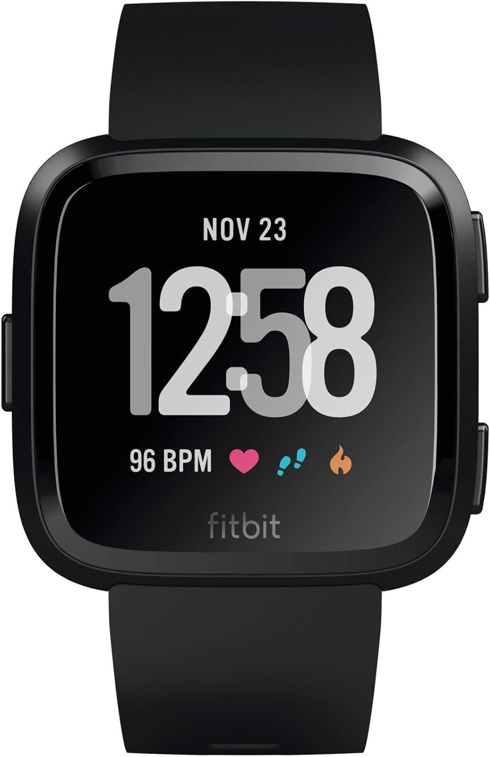 Fitbit Versa Smart Watch, Multisport Tracker, Black/Black Aluminium, One Size (S & L Bands Included) (Renewed) - Image 3