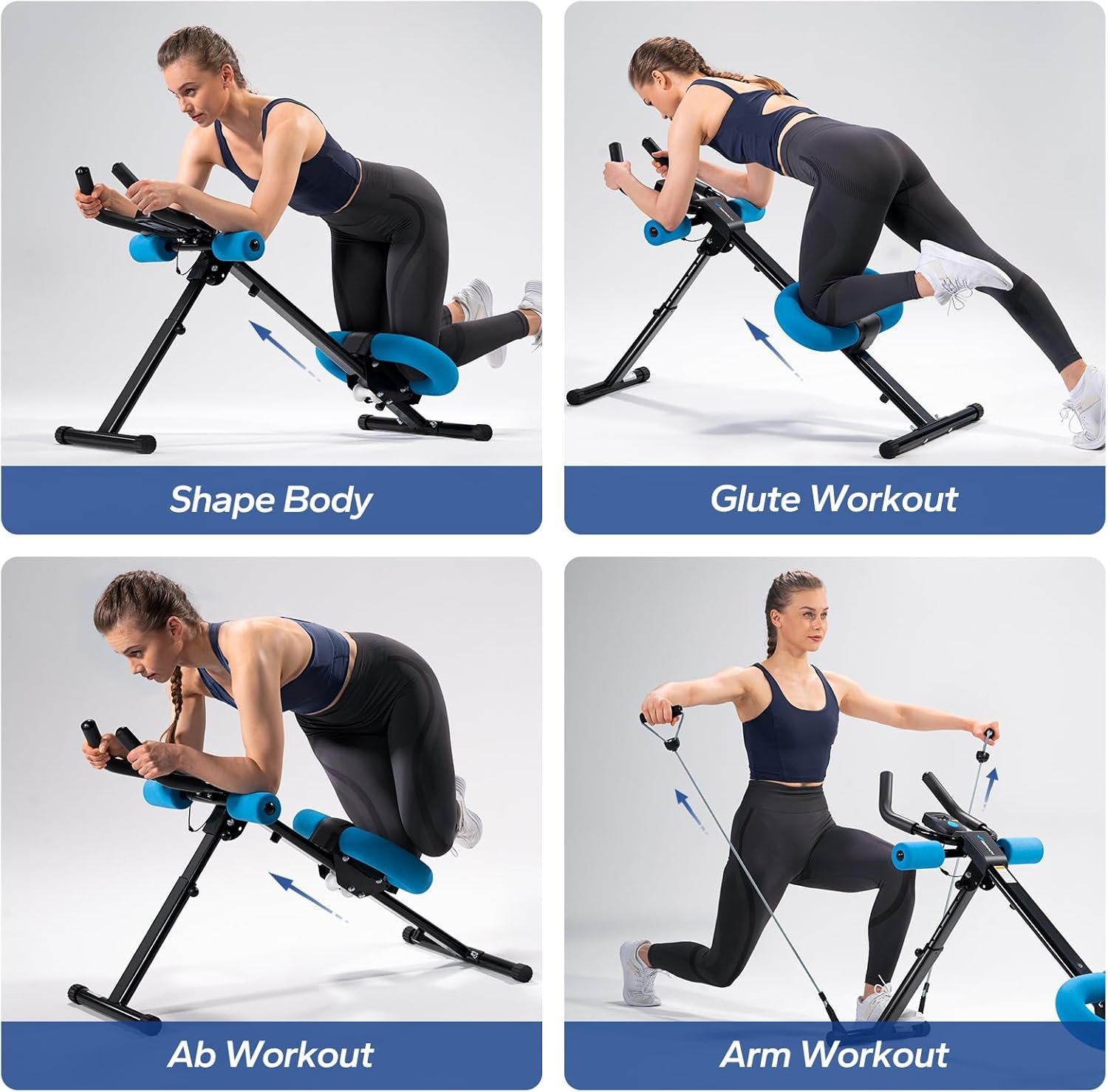 MERACH Ab Machine, Ab Workout Equipment, Adjustable Ab Trainer Machine for Abs Workout at Home Gym, Foldable, Knee Protection, Abdominal Trainer for Stomach Workout - Image 7