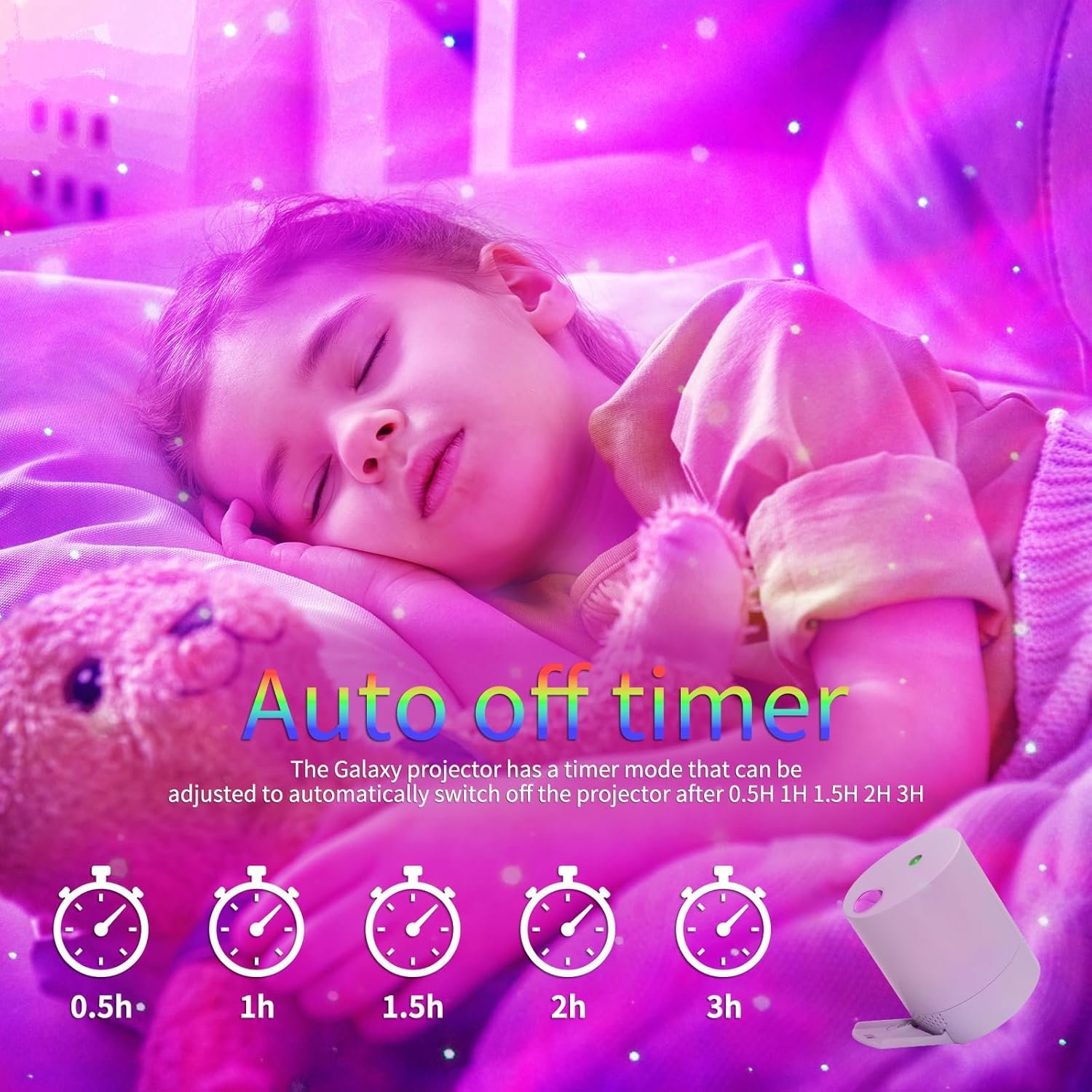 Star Projector, Galaxy Projector for Bedroom, Night Light Projector with Timer and Remote Control, Adjustable Speed and Brightness, for Aurora Projector for Bedroom, Living Room and Home Theater - Image 6