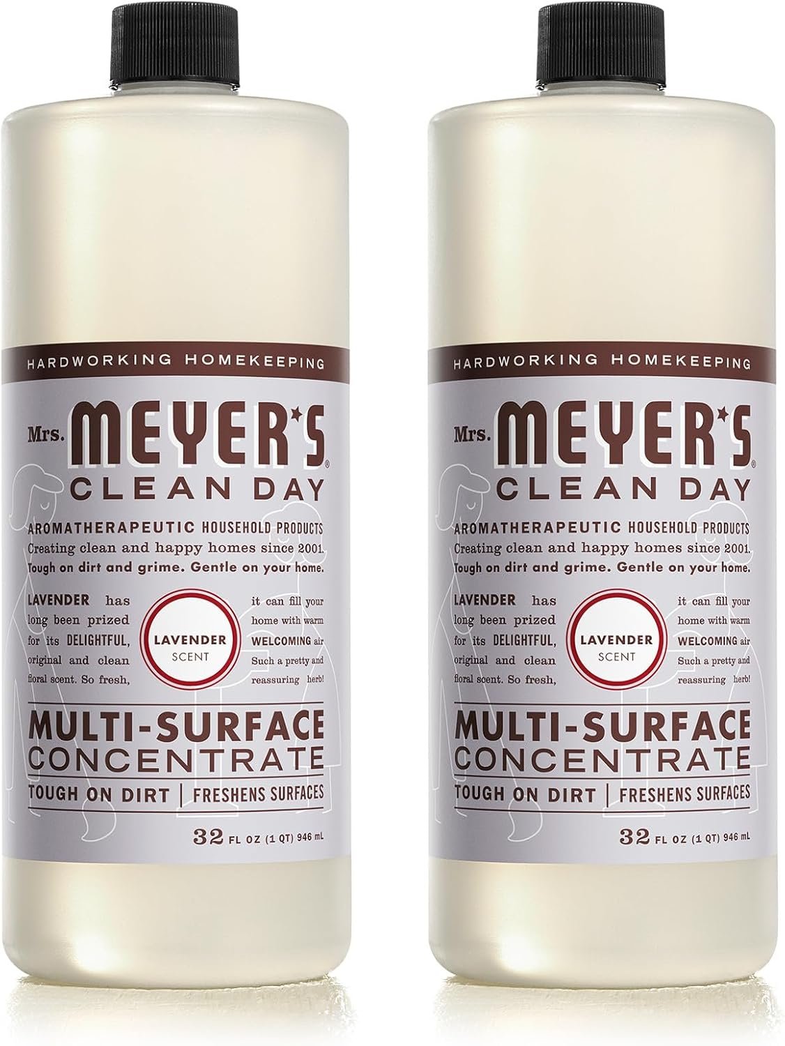 MRS. MEYER'S CLEAN DAY Multi-Surface Cleaner Concentrate, Use to Clean Floors, Tile, Counters, Lavender, 32 fl. oz - Pack of 2 - Image 2