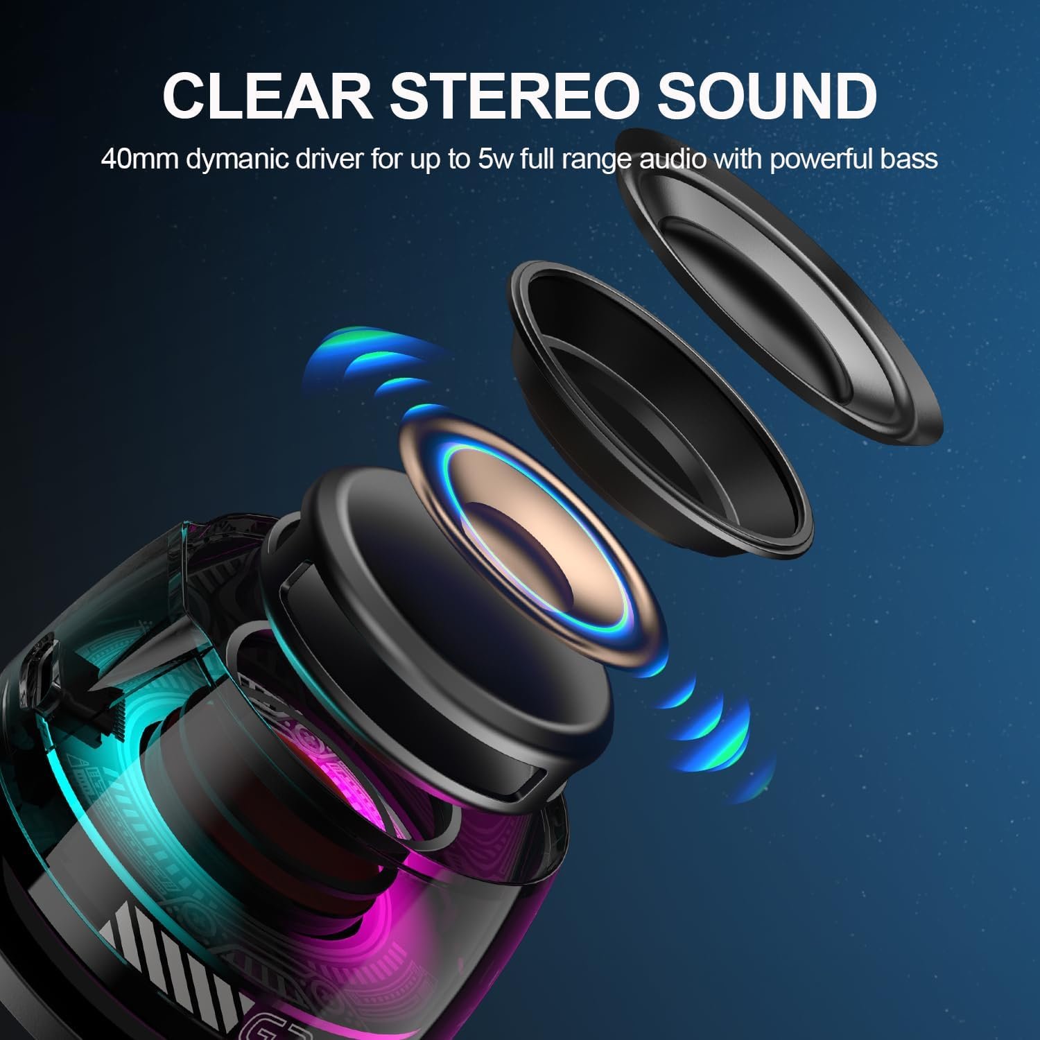Edifier G200 Magnetic Bluetooth Speaker - Gifts Ideas - Phone Stand Bluetooth Speaker Magnet to iPhone, Android, Golf Cart & Anything Metal - Small Portable Speaker with RGB for Camping, Party, Desk - Image 4