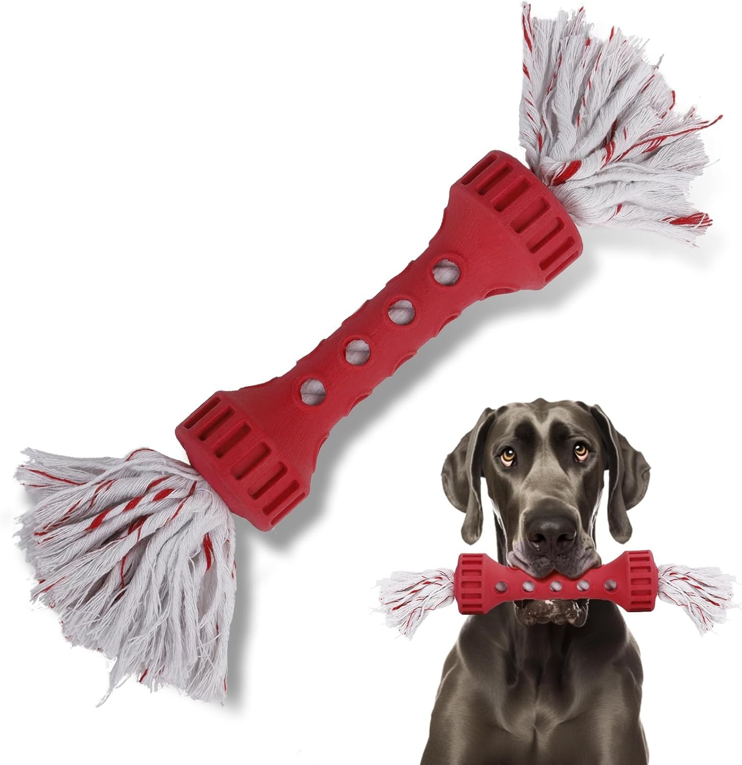 Dog Rope Toys for Aggressive Chewers, Tug of War Toys for Medium/Large Dogs, Outdoor Dog Fetch Toy, Dog Teething Toys, Keep Your Powerful Chewers Busy, Dog Boredom Buster Toys - Image 2