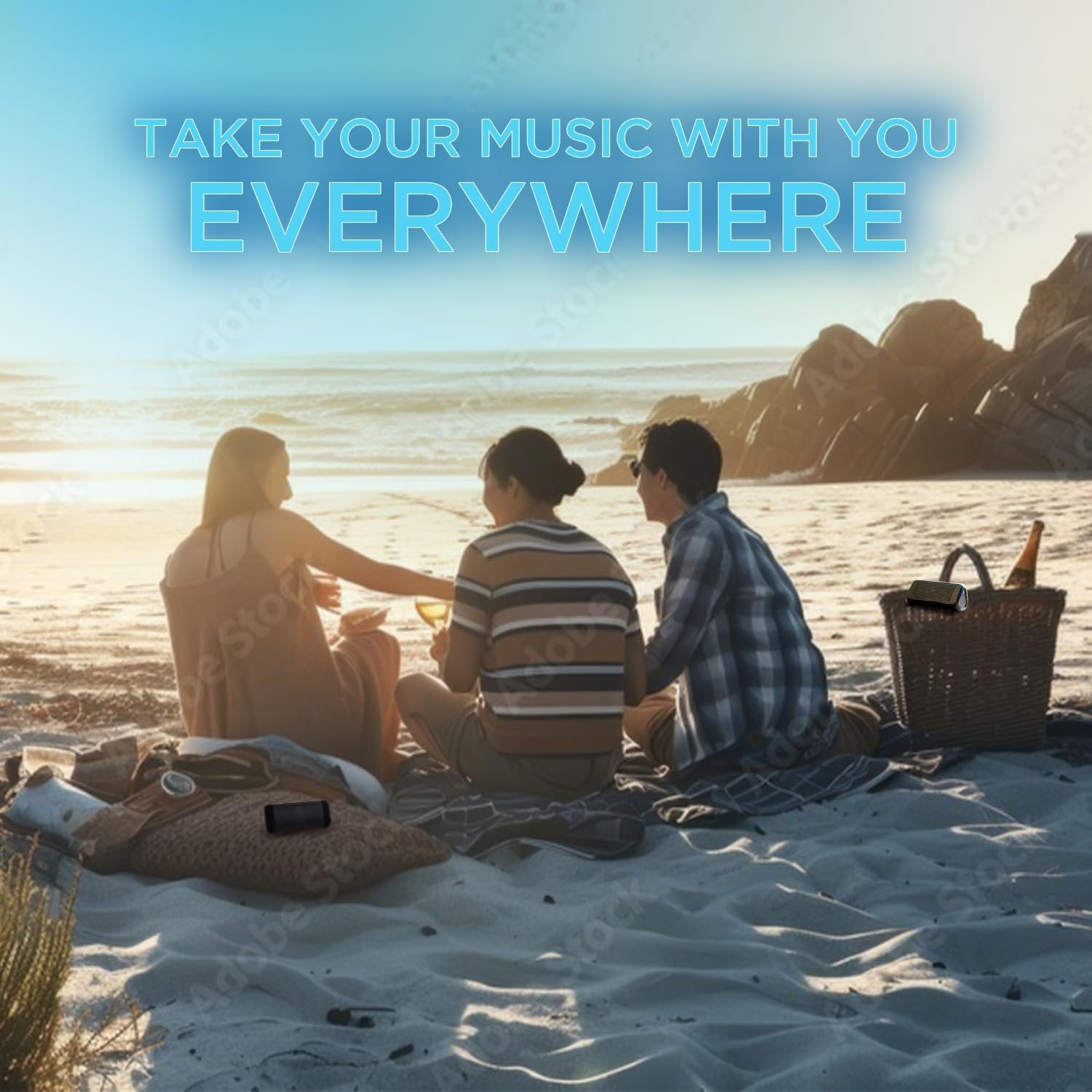 OontZ Ultra Bluetooth Speaker, Dual Edition Waterproof Bluetooth Speaker, Aux input, 14 Watts, Surround Sound, Rich Bass, Portable Wireless Speaker, Indoor Outdoor Speaker 20 hrs playtime (Black-Dual) - Image 9