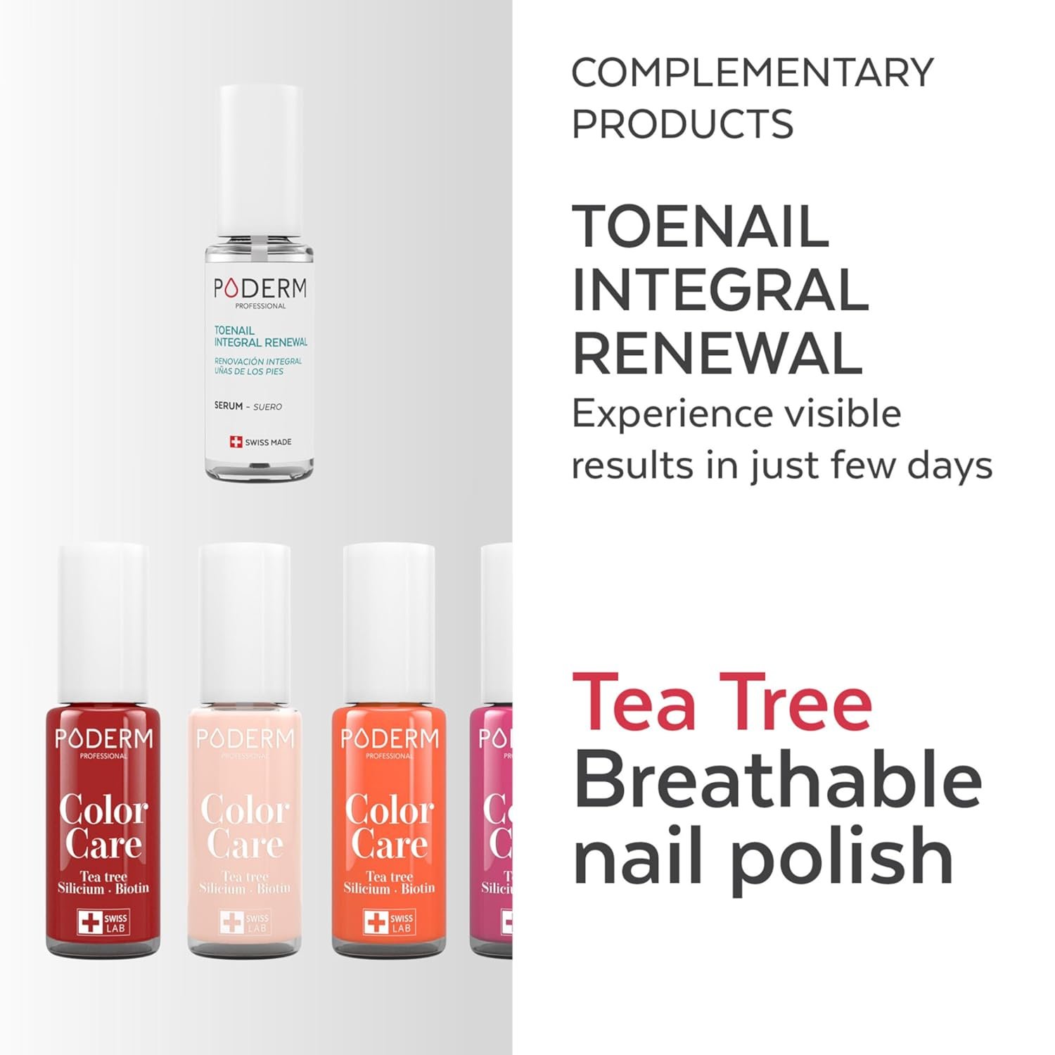 PODERM – TOENAIL RENEWAL BOOSTER – TEA TREE oil-serum - Restores Appearance of Discolored/Damaged Nails – Toe and Fingernail Repair – 100% Natural Ingredients and Vegan – Express Renewal – Swiss Made - Image 6