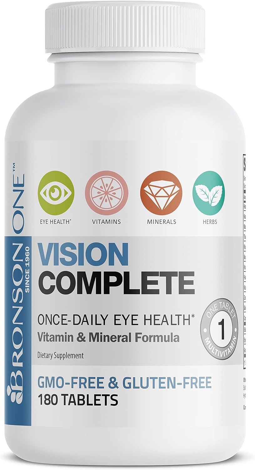 Bronson ONE Daily Vision Complete Eye Health Support Multivitamin Multimineral Supplement Formula, 180 Tablets - Image 7