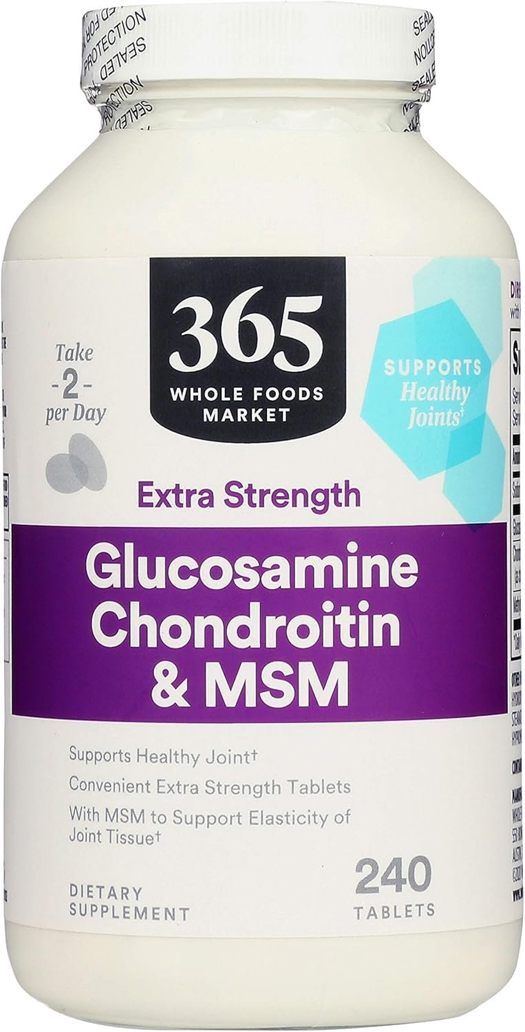 365 by Whole Foods Market, Glucosamine Chondroitin X Strength MSM, 240 Tablets - Image 2