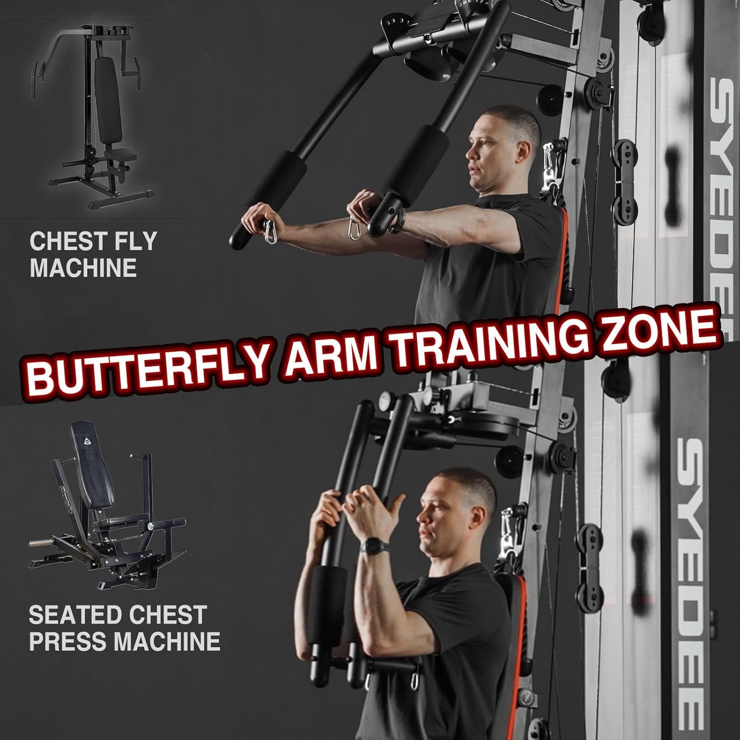 Mikolo Home Gym, Workout Station with 150LBS Weight Stack, Multifunctional Home Gym Equipment, Exercise Equipment for Full Body Strength Training - Image 6