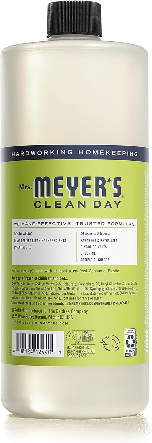 MRS. MEYER'S CLEAN DAY Multi-Surface Cleaner Concentrate, Use to Clean Floors, Tile, Counters, Lemon Verbena, 32 fl. oz - Image 3