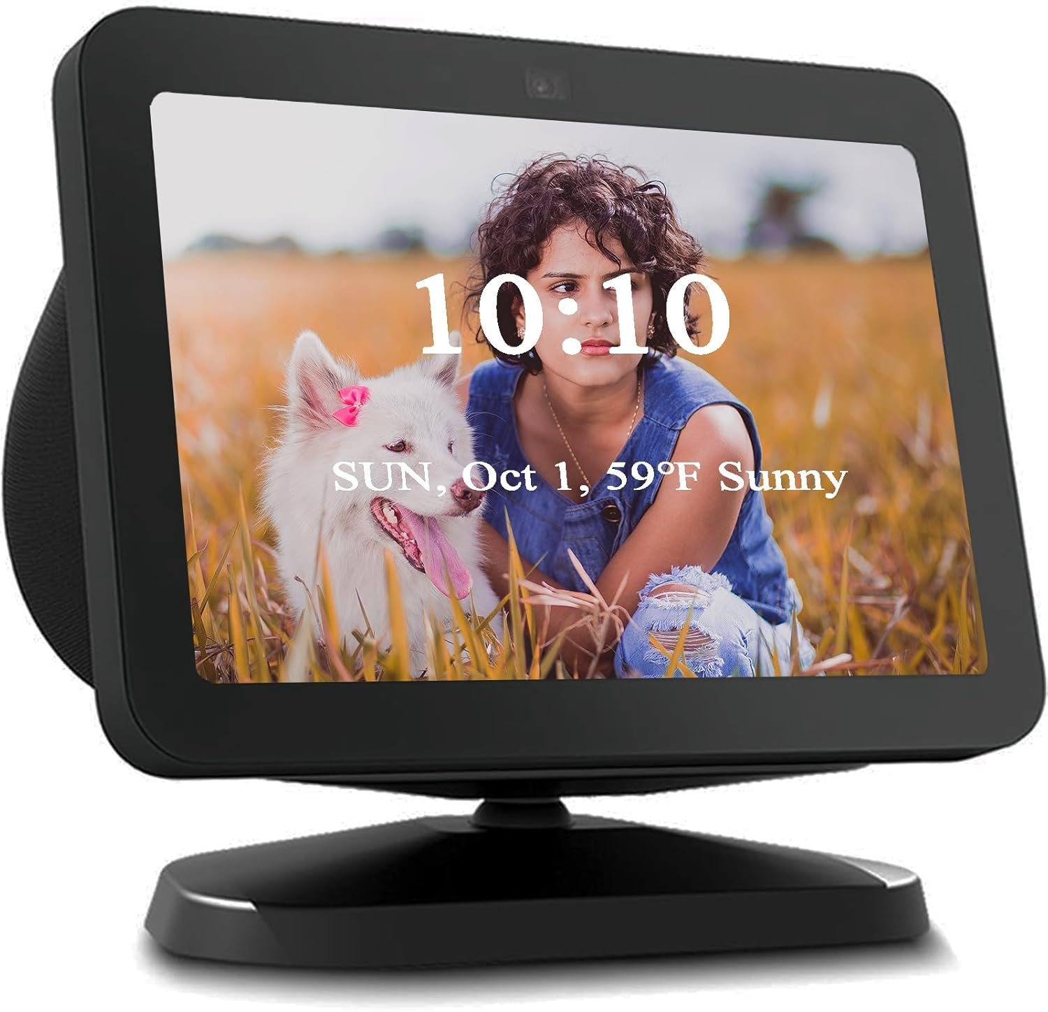 Adjustable Stand for All-new Echo Show 8 (3rd Gen, 2023 release), Smart Display Magnetic Stand Mount Compatible with Echo Show 8 (3rd Gen), with 360 Degree Rotation Tilt and Anti-Slip Base (Black) - Image 2