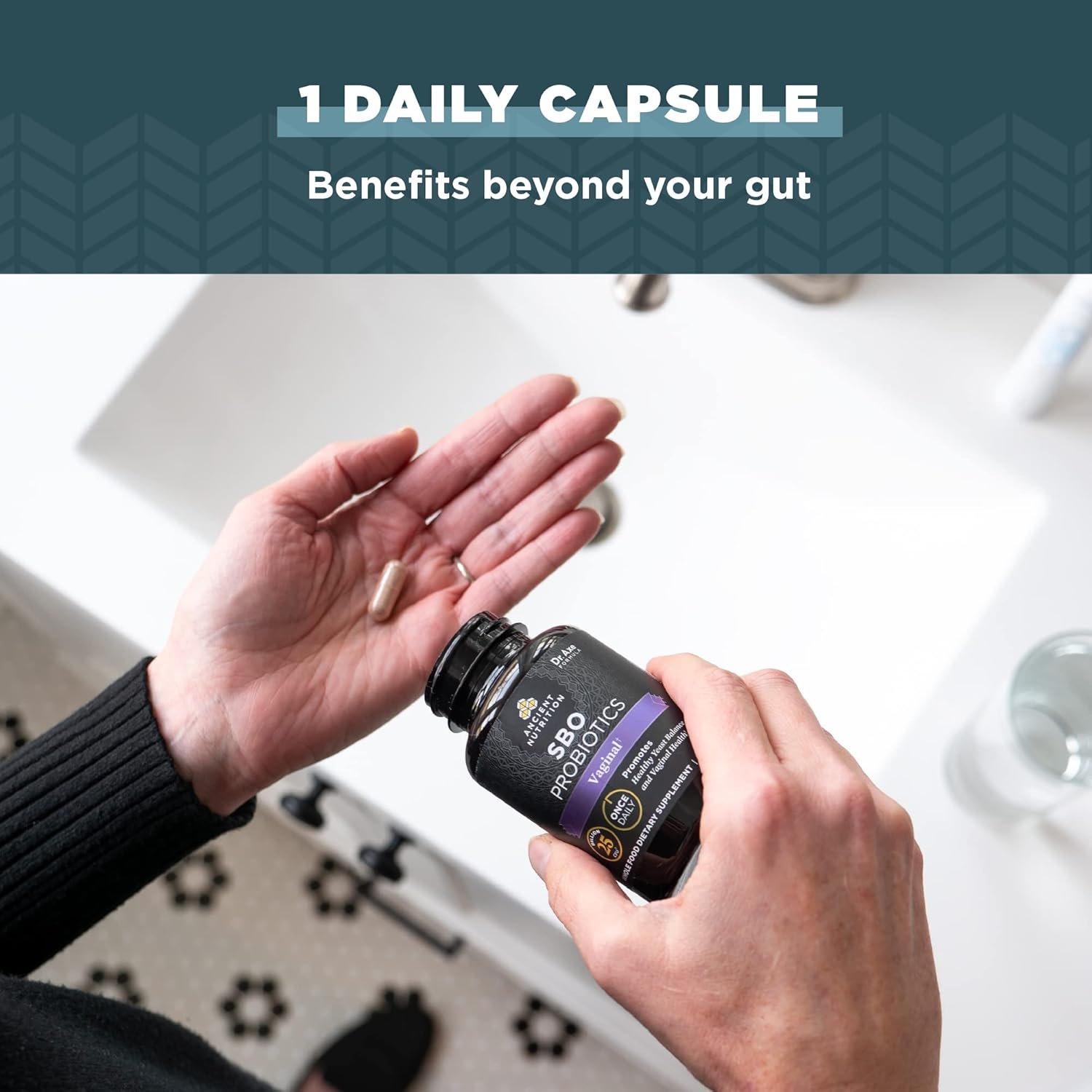 Ancient Nutrition Probiotic for Women, Once Daily Women's Probiotics for Vaginal Health, 30ct, Healthy Yeast Balance for Feminine Care, Made with Cranberry and Apple Cider Vinegar, 25 Billion CFUs - Image 5