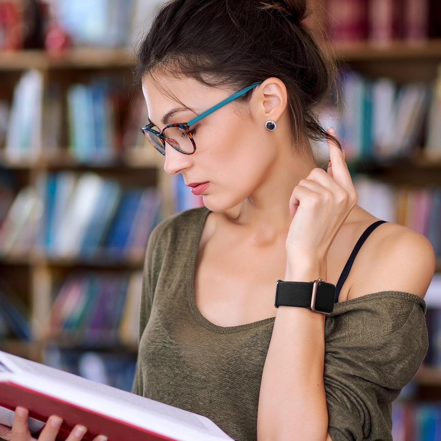 Lerobo Braided Band Compatible with Apple Watch Series 10 9 8 7 46mm 45mm 41mm Ultra 2 49mm Series 6 5 SE 44mm 40mm Series 4 3 2 1 38mm 42mm Men iWatch Bands Women Stretchy Nylon Solo Loop Sport Strap - Image 10