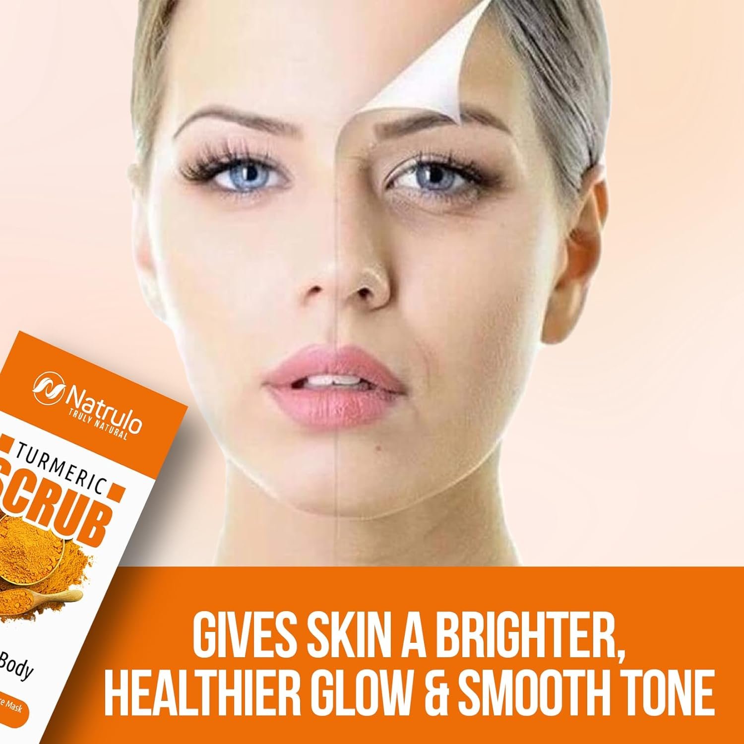 Turmeric Face Scrub - Skin Brightening Mask with Turmeric - All-Natural Turmeric Face Mask for Acne, & Glowing Skin - Boosts Circulation, Evens Skin Tone, & Removes Toxins - Turmeric Scrub - Image 5