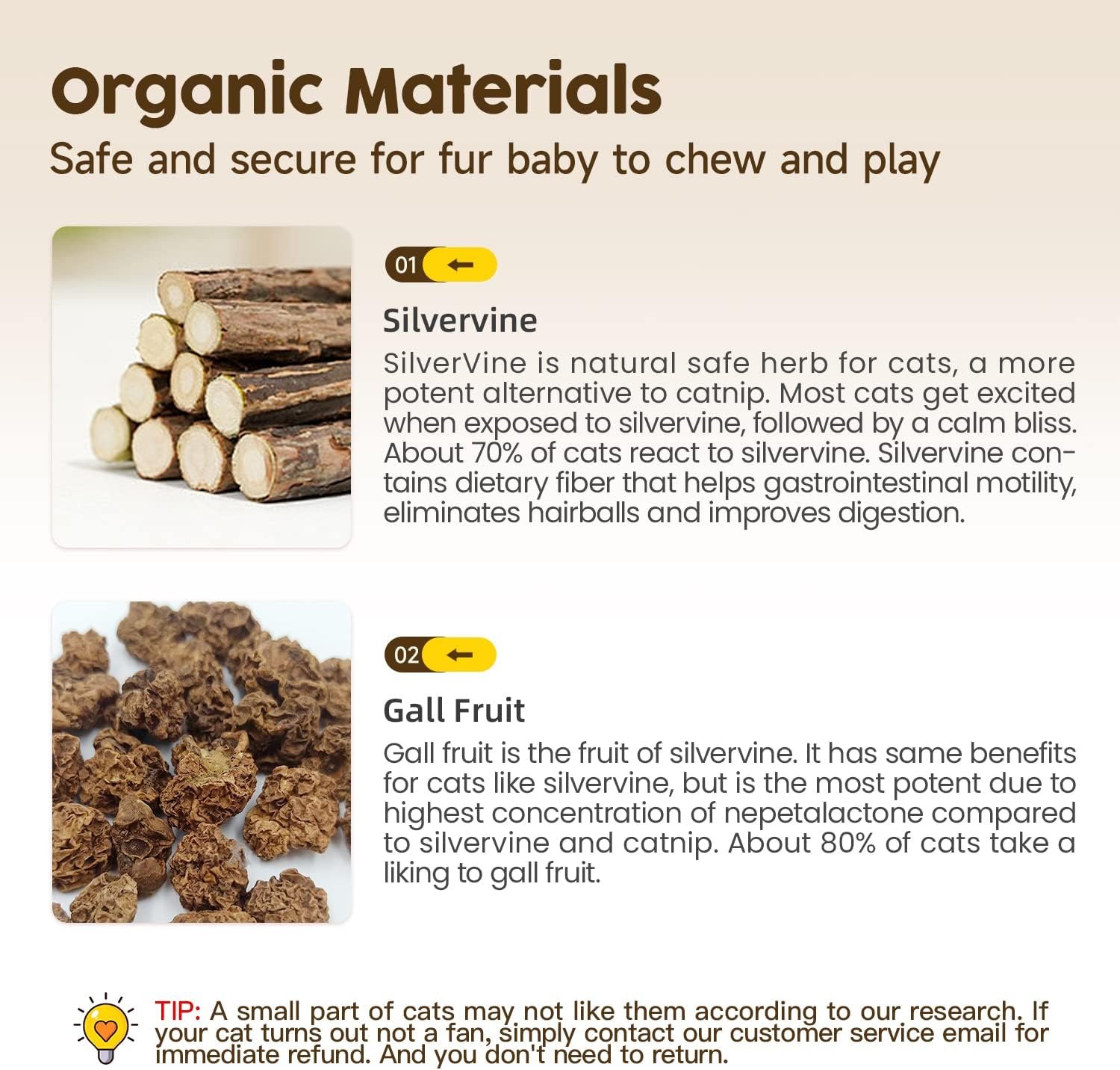 Potaroma 3 Pack Natural Silvervine Sticks Cat Toys, Catmint Silvervine Blend Sticks, Catnip Kittens Chew Toys Teeth Cleaning, Matatabi Dental Care Cat Treat Edible Kitty Lick Toys, Package May Vary - Image 6