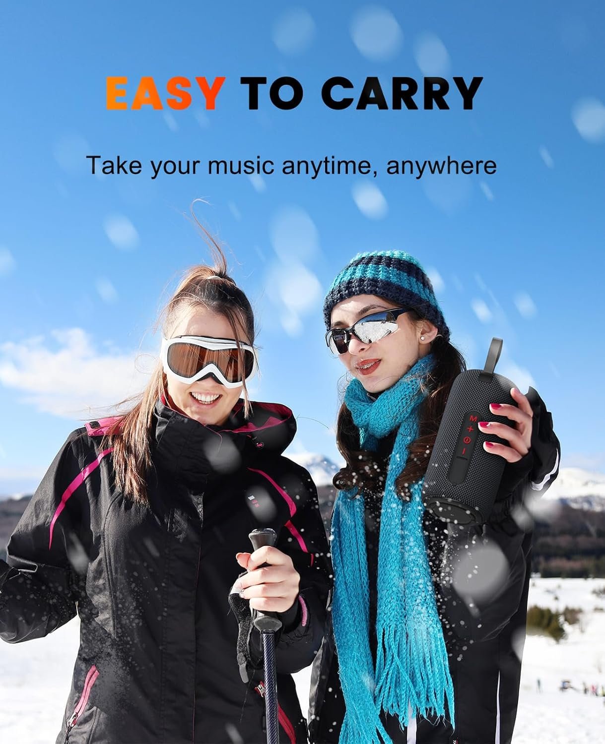 LENRUE Bluetooth Speaker, Wireless Portable Speaker with Crisp Sound, Dynamic Lights, IPX5 Waterproof, TWS Pairing, Type C Charge, Suitable for Indoors, Outdoors, Parties, Gifts - Image 6