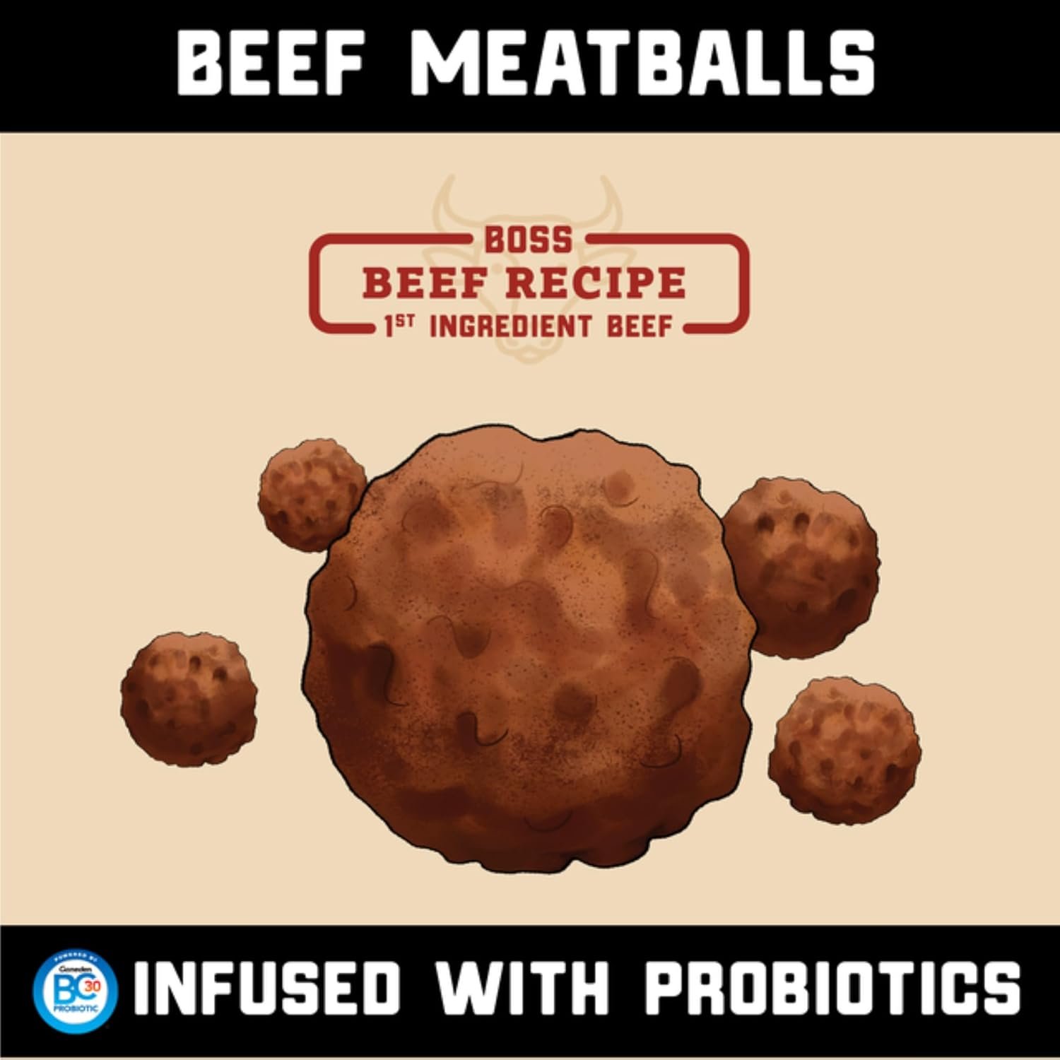 Boss Dog Boss Proballs Meatball Treats for Dogs & Cat, Beef Recipe, 6 oz Jar - Image 3