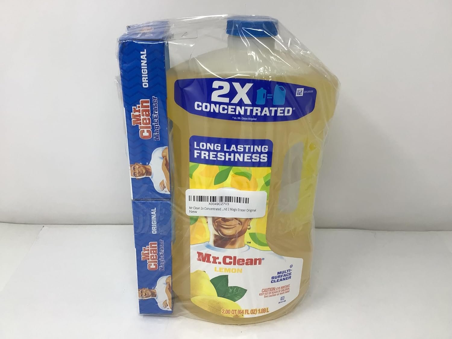 Mr Clean Multi Purpose Lemon Liquid Cleaner 64 Oz and 2 Magic Eraser Original - Image 7