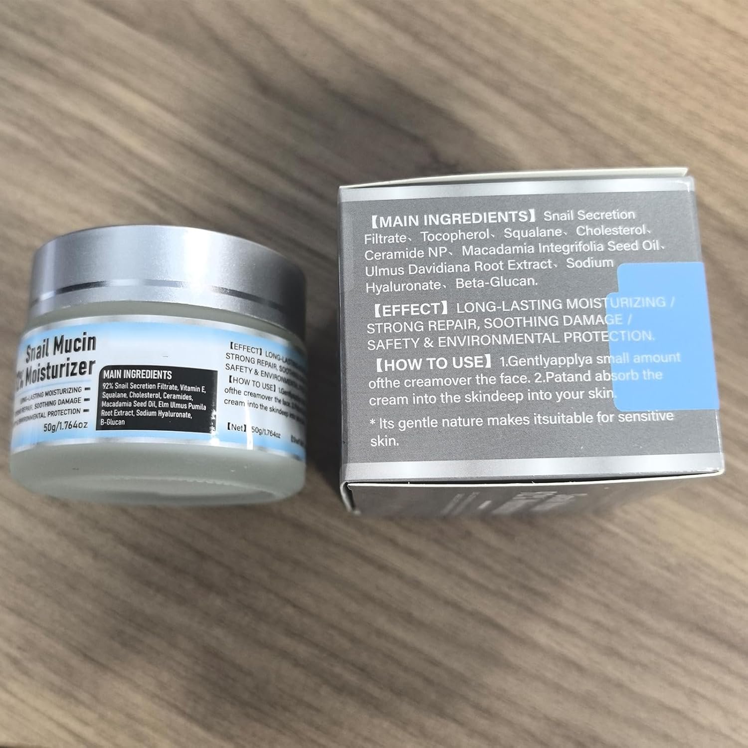 Snail Mucin 92% Moisturizer, Snail Mucin Cream Daily Repair Face Gel Cream for Dry Skin, Acne-prone, Sensitive Skin, Beauty and Personal Care Snail Mucin for Women Men (1pc) - Image 9