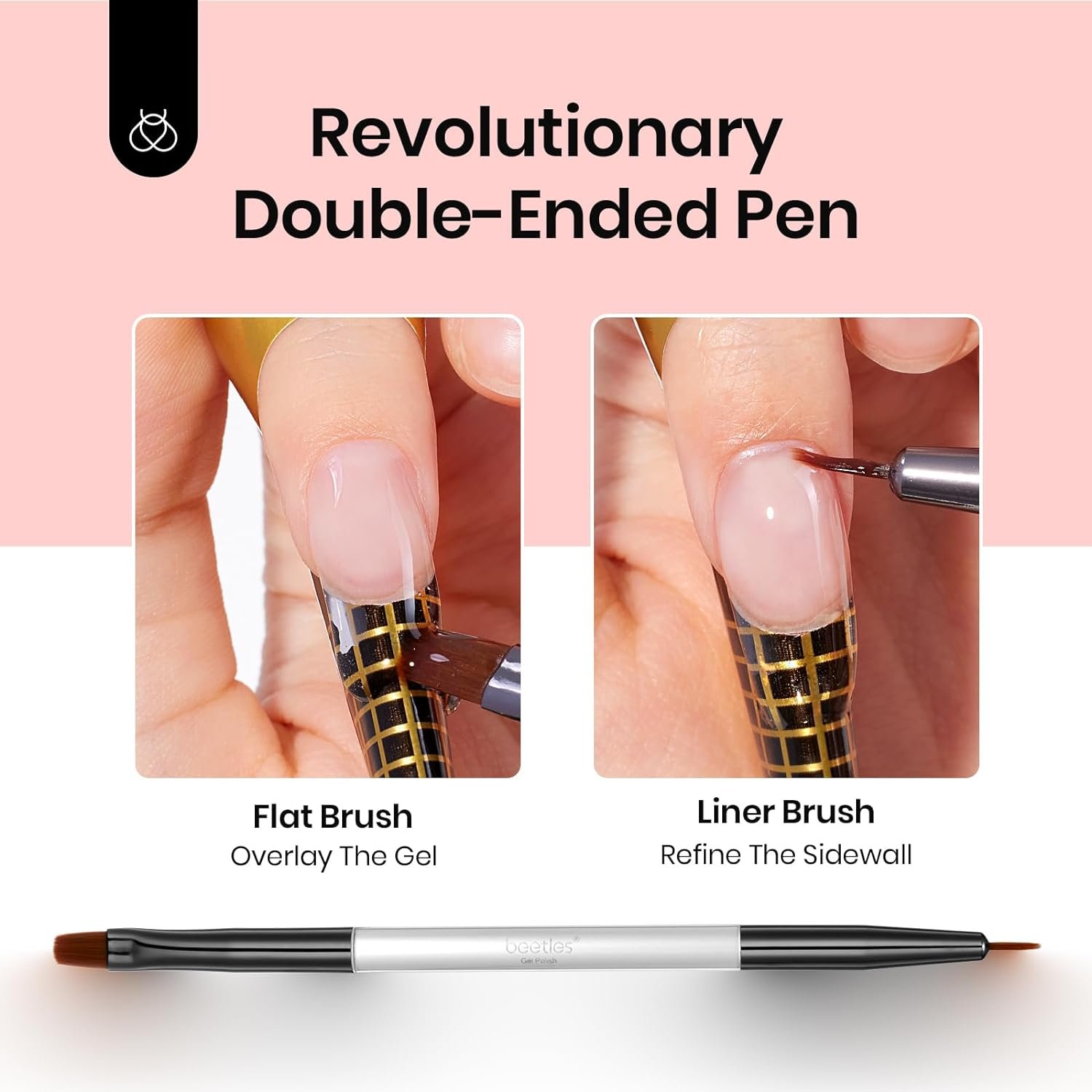 Beetles Builder Gel for Nails-10 in 1 30g *3 Colors Builder Gel Nail Kit Nail Extension Clear Nude Pink Hard Gel Sculpted Gel with Base Top Coat Nail Forms Nail Pen Nail Art Manicure Salon DIY Gift - Image 4