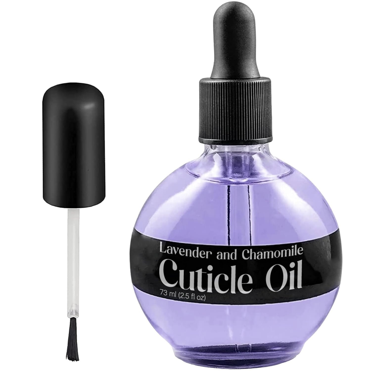C CARE Cuticle Oil For Nails - Levender and chamomile Nail Oil - Moisturizes and Strengthens Nails and Cuticles - Dropper & Brush included - Large 2.5 oz bottle - Image 2