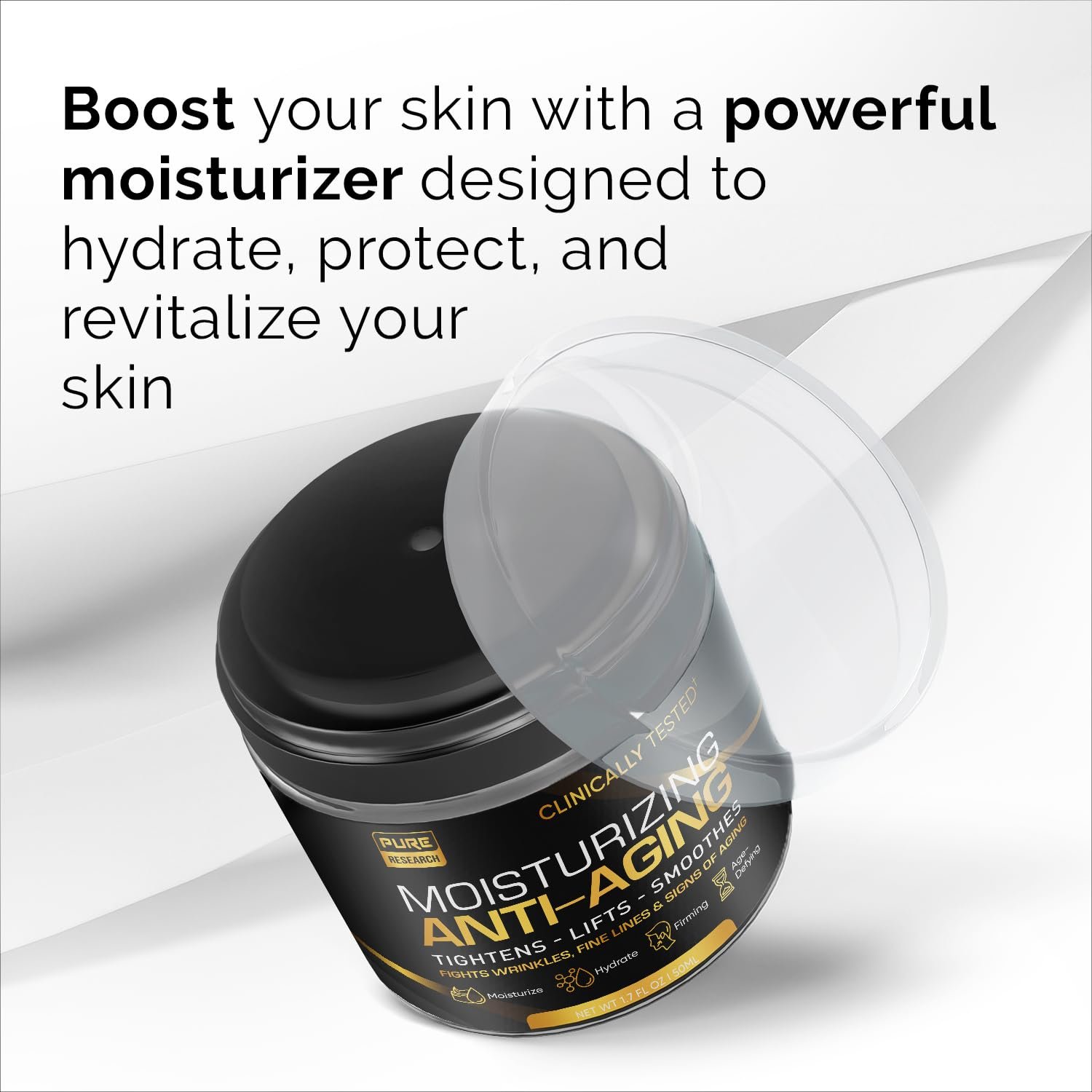 Men's Face Cream Moisturizer - Anti-Aging Cream For Men, Collagen, Retinol & Hyaluronic Acid - Day & Night - Facial Skin Care- Anti Wrinkle 1.7 oz - Image 5