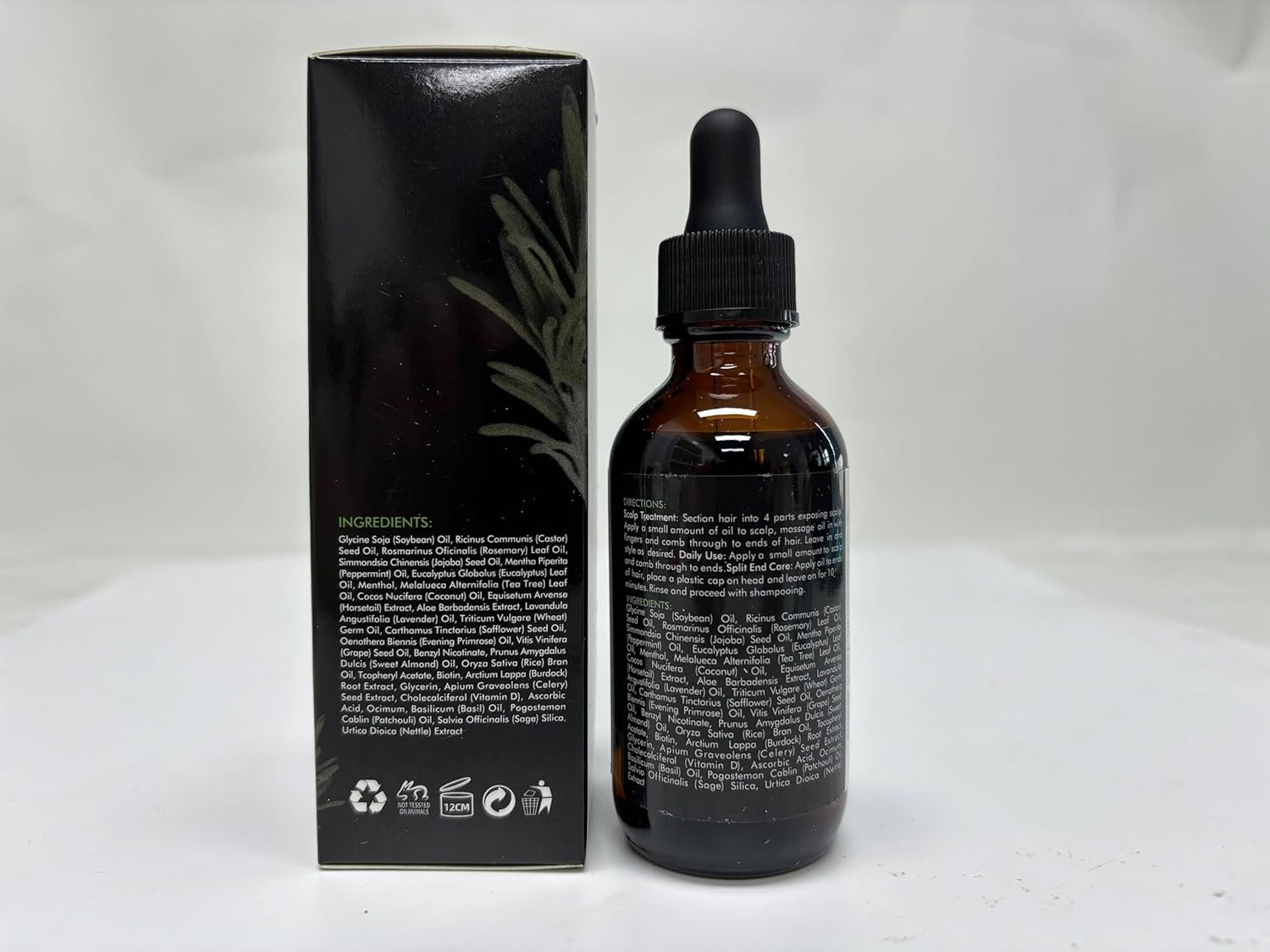 SANOOR® Rosemary Mint, Scalp Hair Growth Oil, Infused Biotin to Encourages Hair Growth | Healthier, Stronger & Long Strands | All Type & Texture | Straight, Waves & Chemically Treated Hairs - Image 8