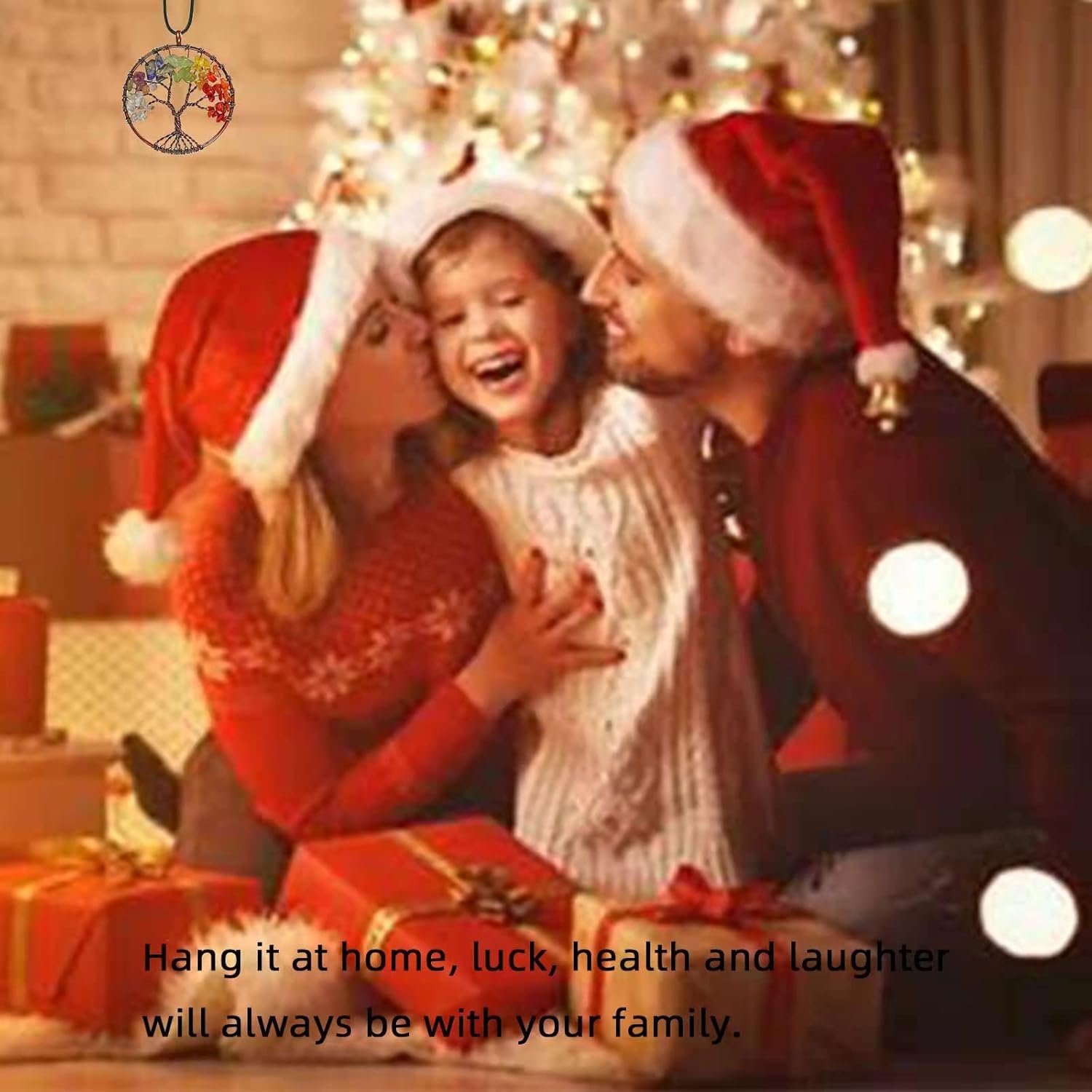 Car Mirror Hanging Accessories Healing Crystal Decor Tree of Life Car Hanging Decor 7 Chakras Stones Ornaments Good Luck Home Decoration - Image 8