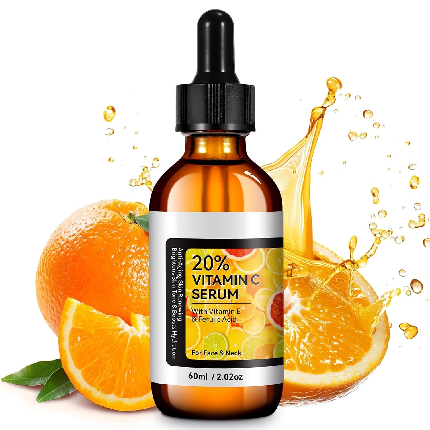 Vitamin C Serum,Anti Aging Facial Serum with Vitamin C,Reduce Dark Spots - Acne & Wrinkles, Brightening Serum, Even Skin Tone, Eye Area, Boost Skin Collagen,Hydrate & Plump Skin 60ml (1pcs) - Image 2