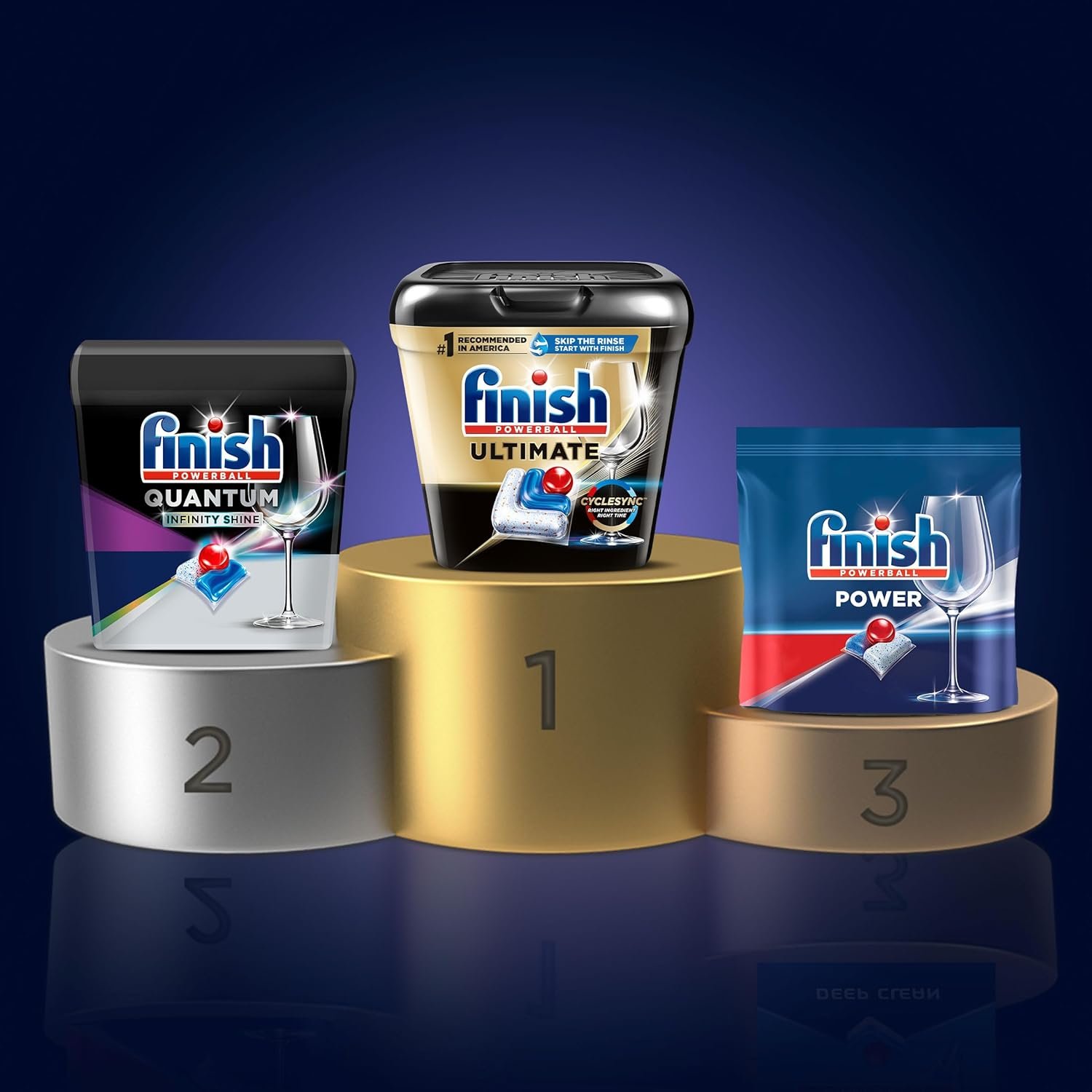 FINISH Quantum Infinity Shine, Dishwasher Pods, Dishwasher Detergent Liquid, Dishwasher Soap, Advanced Clean & Shine, 70ct Dishwasher Tablets - Image 6