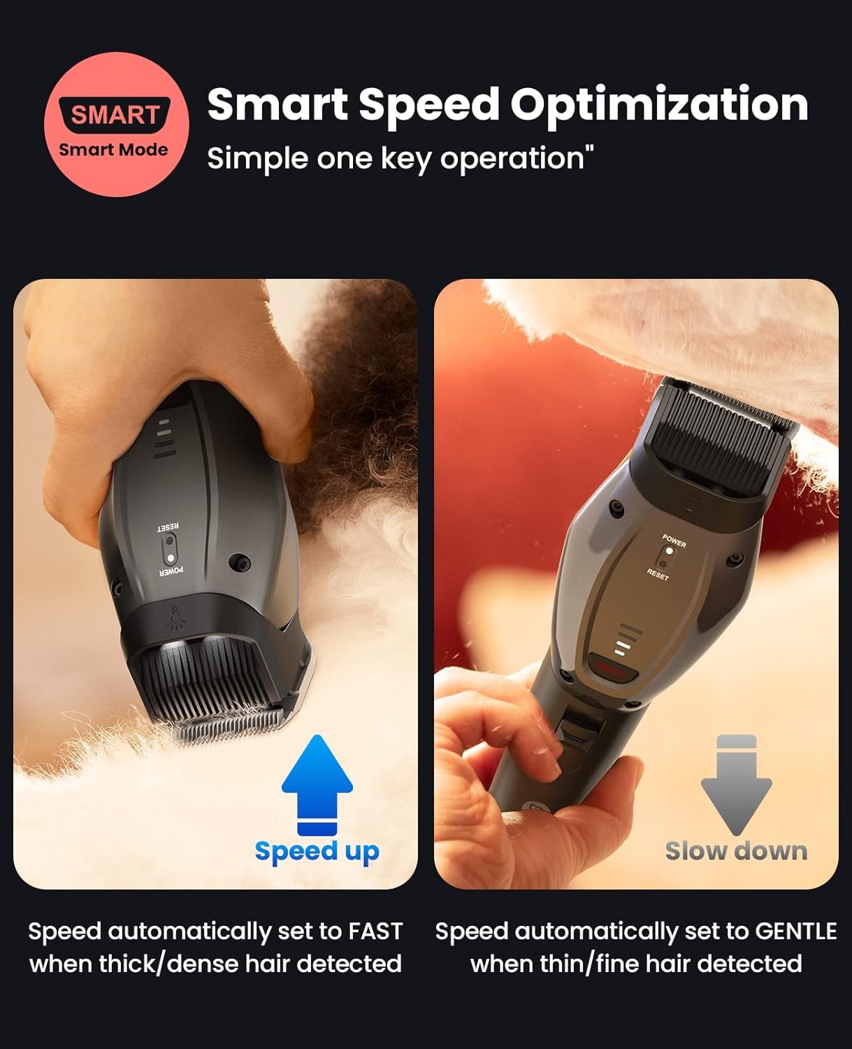 DOG CARE Dog Grooming Kit Clippers Professional Dog Shaver Clippers, Rechargeable Pet Hair Thick Coats Clippers Trimmers Set for Dog Cat with 3 Speeds | Auxiliary Light | Electric Quiet - Image 3