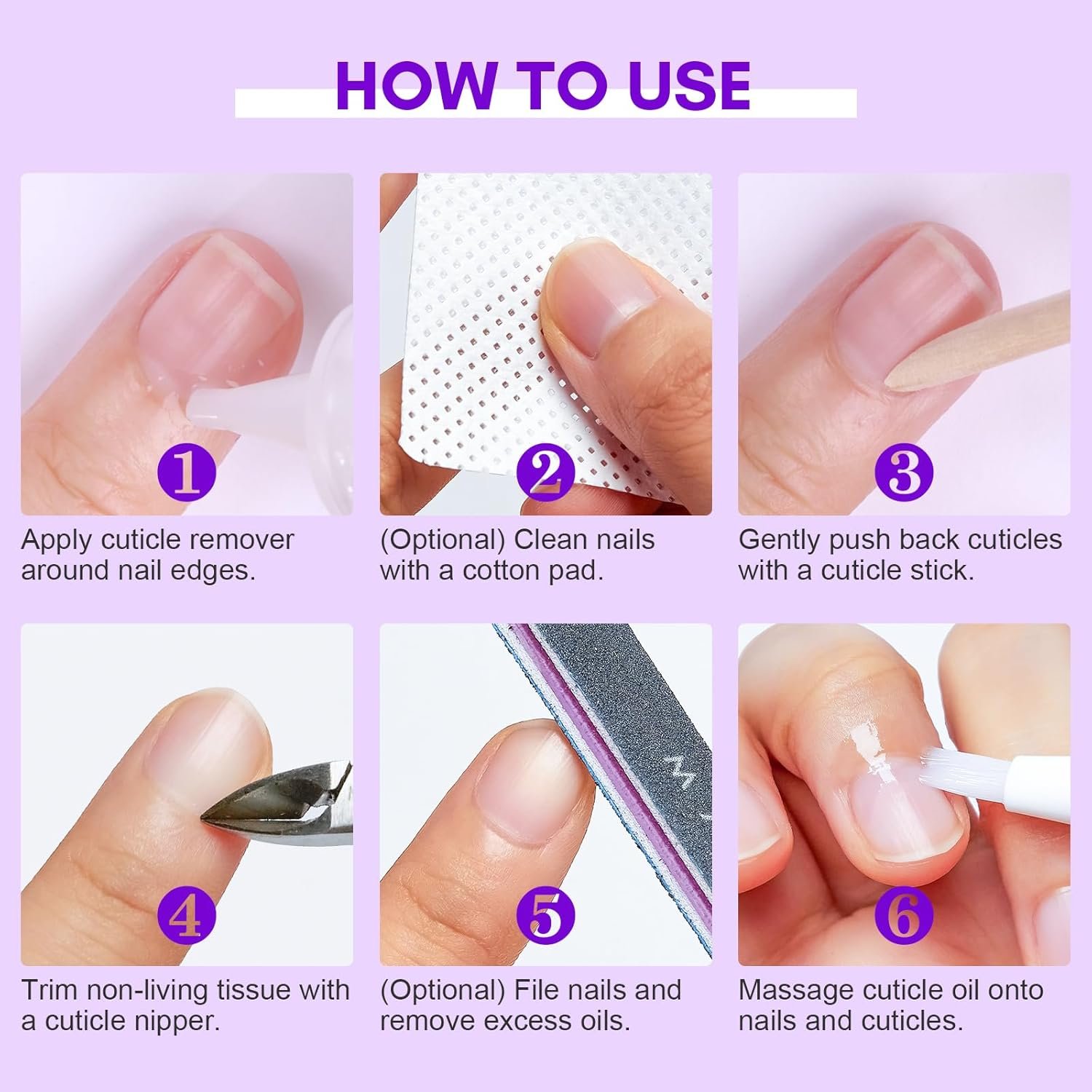 Makartt Cuticle Remover Kit, Nail Care Kit with 50ml Cuticle Softener, Cuticle Trimmer, Cuticle Oil Pen, Nail File & Cuticle Sticks, Manicure Kit for Cuticle Prep & Moisturize Salon Home Use - Image 8