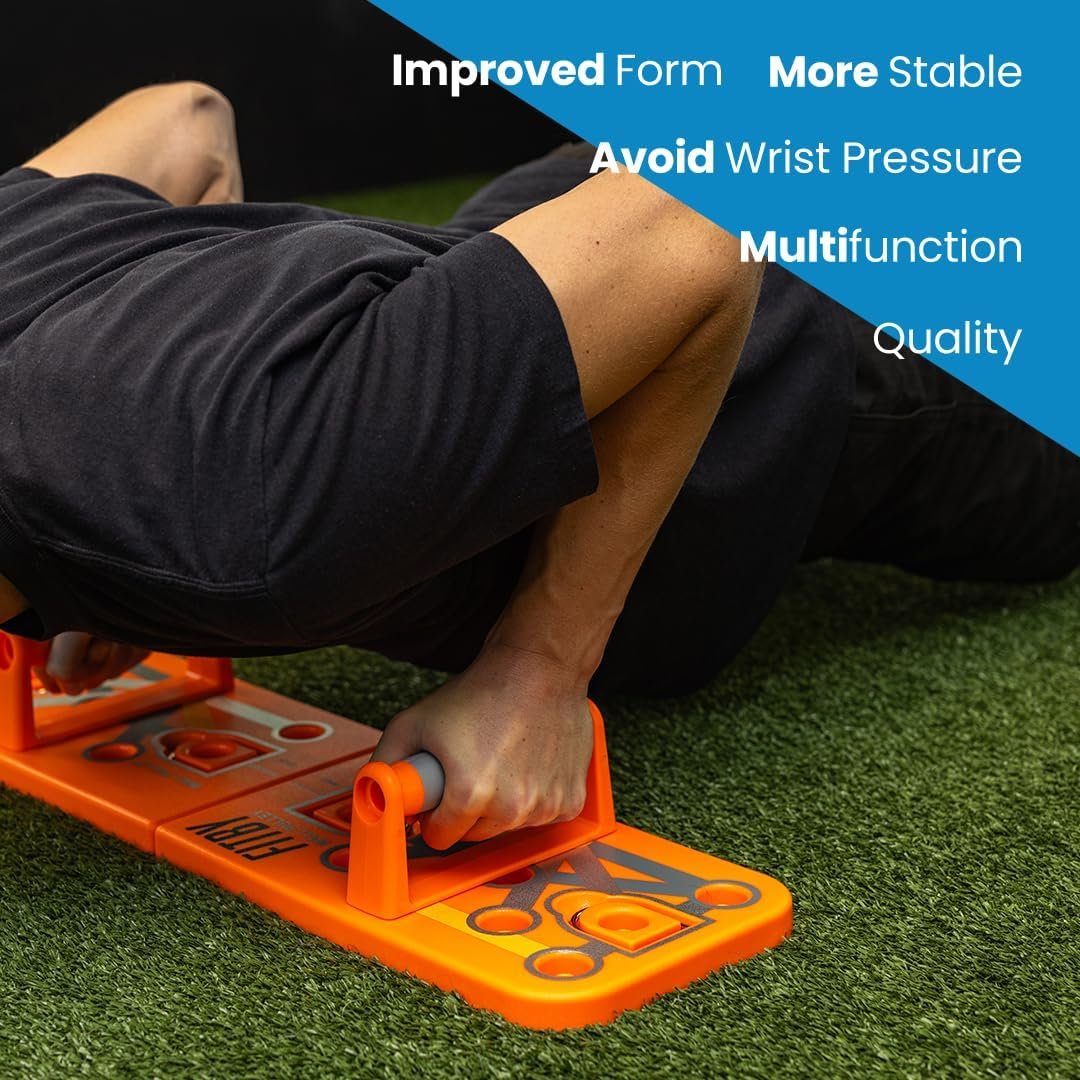 Push Up Board for Men and Women- Multifunctional Workout Equipment- Foldable Push Up Bar- Fitness Gym Equipment- Portable Board for Home Exercise and Workout- Push Up Board by Fitby - Image 5