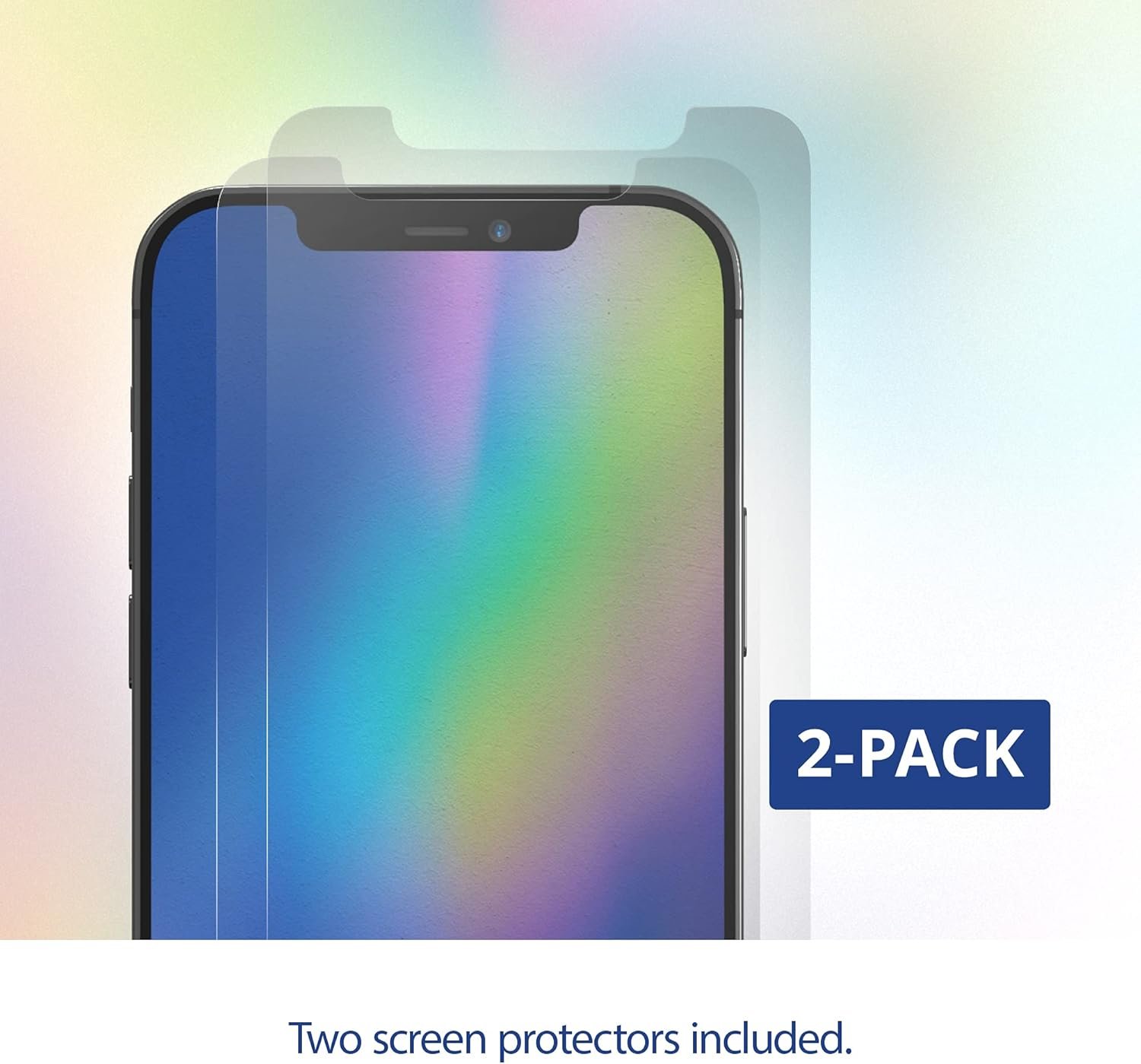 max Protection HD Screen Protection - 2 Pack - Tempered Glass Screen Protector - Made for Apple iPhone 12 and iPhone 12 Pro (6.1") - Case Friendly, Clear - Image 3