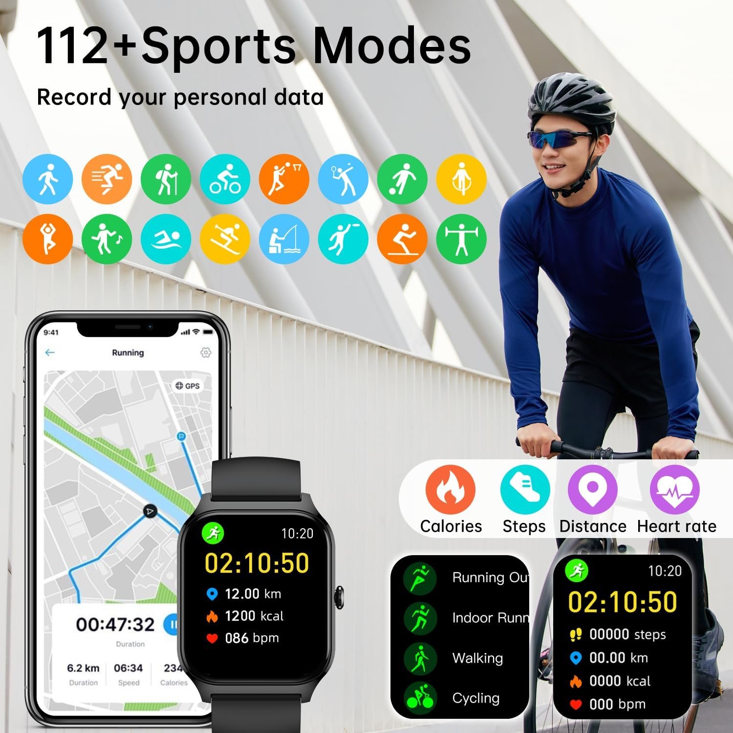 Smart Watch for Women Fitness Tracker: Waterproof Make/Answer Call Smart Watches for Women Running Digital Mens Watches Step Smartwatch Android Phones iPhone Samsung Compatible Heart Rate Monitor - Image 5