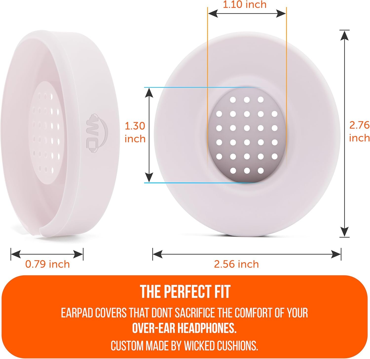 WC SweatZ Solo - Patented Earpad Sweat Covers for Beats Solo 4, Solo 3 & Solo 2, Made by Wicked Cushions | Sweatproof & Machine Washable | Cloud Pink - Image 6