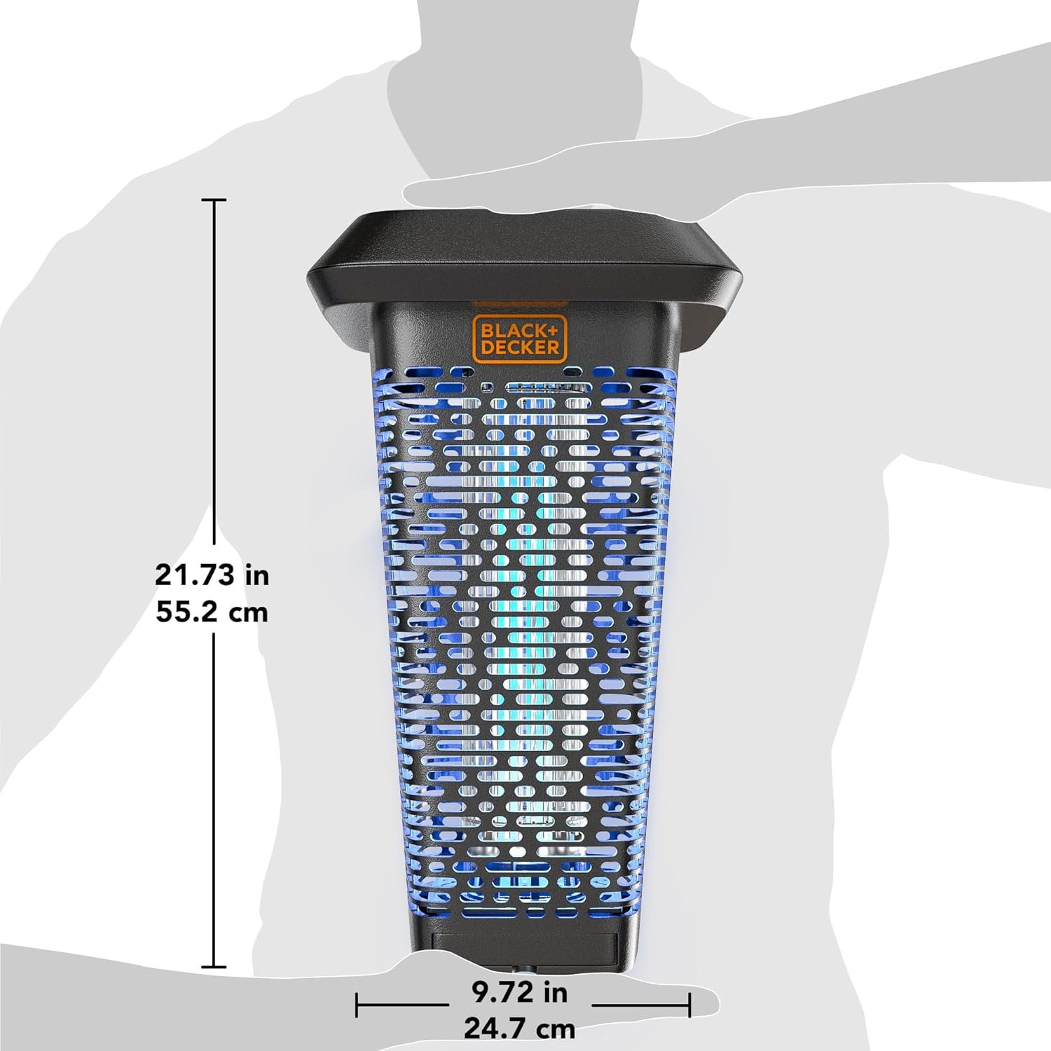BLACK+DECKER Bug Zapper & Fly Trap-Mosquito Repellent- Gnat Killer Indoor & Outdoor Electric UV Bug Catcher for Insects- 2 Acre Coverage for Home, Deck, Garden, Patio Commercial Strength - Image 4