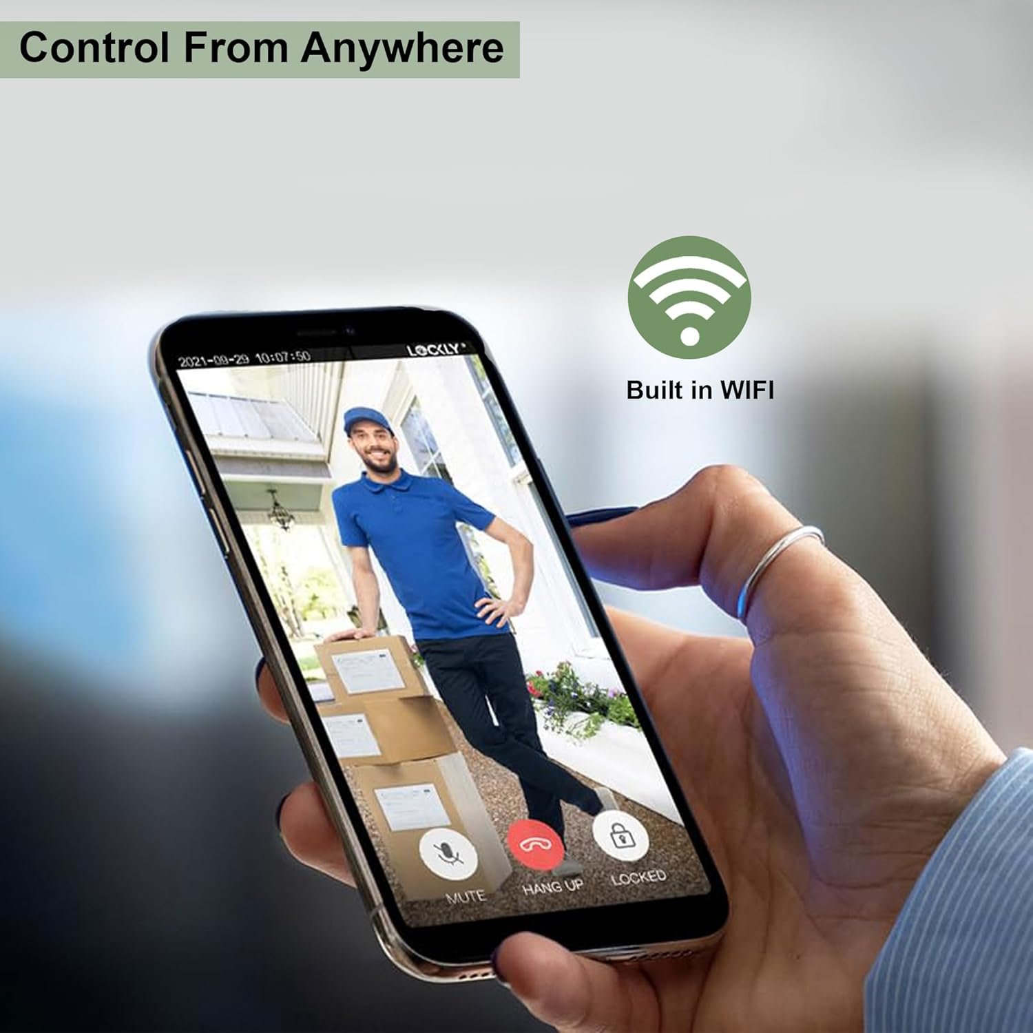 Smart Door Lock with Camera, Electric Lock for Front Door, Mortise Door Lock with Handle, Electronic Door Lock with Doorbell, keyless Door Entry, Fingerprint, Code, IC Card, Key, WiFi, APP - Image 3