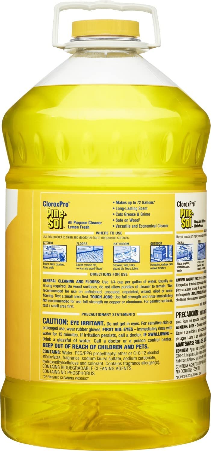 CloroxPro Pine-Sol All Purpose Cleaner, Lemon Fresh, 144 Ounces (Package May Vary) - Image 10