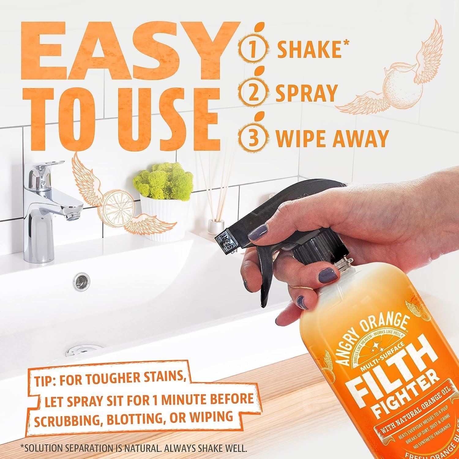 ANGRY ORANGE All-Purpose Cleaner Spray, Multipurpose for Kitchen and Bathroom, 24 Fl. Oz - Pack of 2 - Image 8