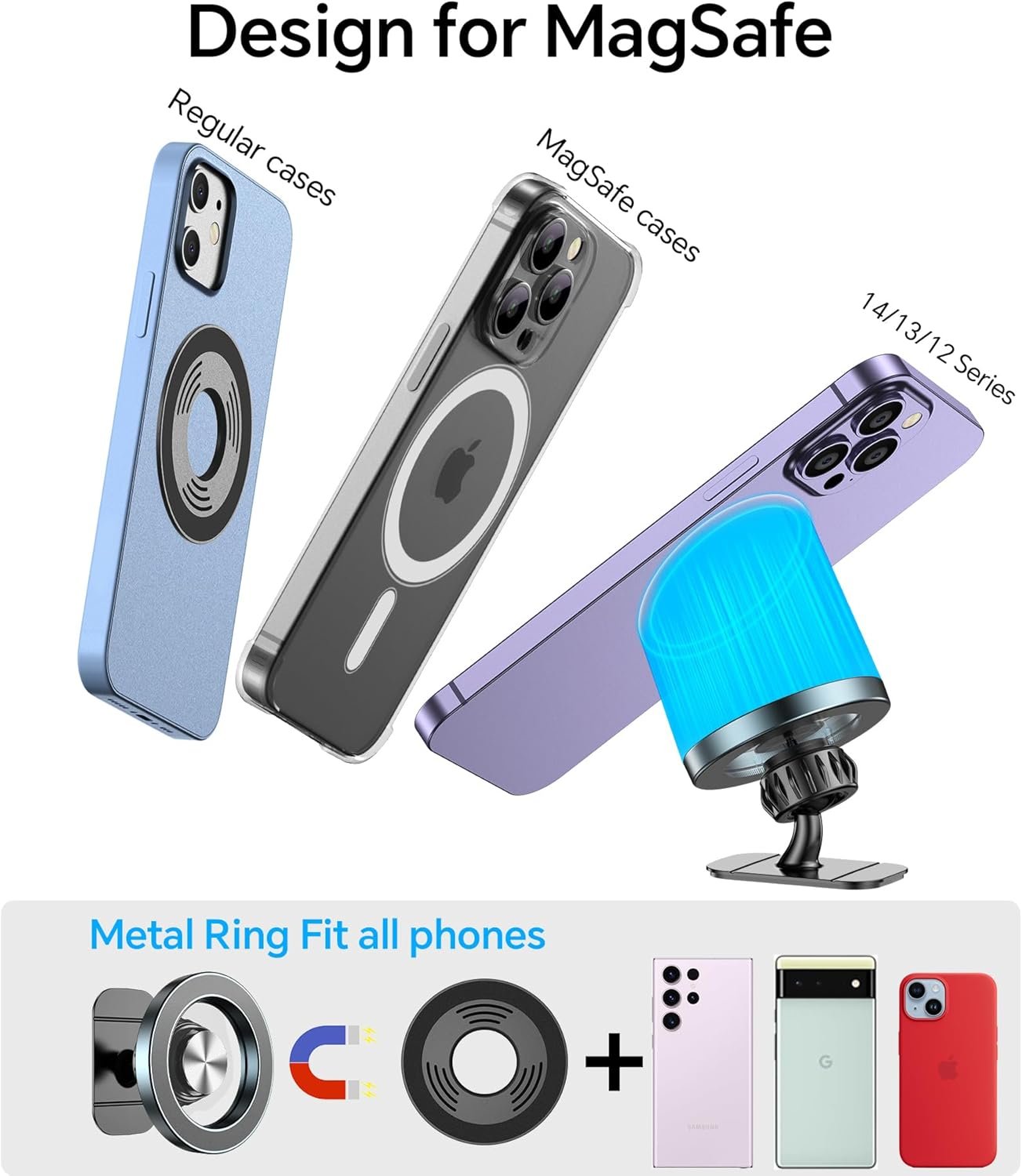 for Magsafe Car Mount【20 Strong Magnets】Magnetic Phone Holder for Car Phone Holder Mount Dash【360°】Cell Phone Holders for Your Car Accessories for Women Men iPhone 16 Pro Max 15 14 13 12 Plus - Image 8