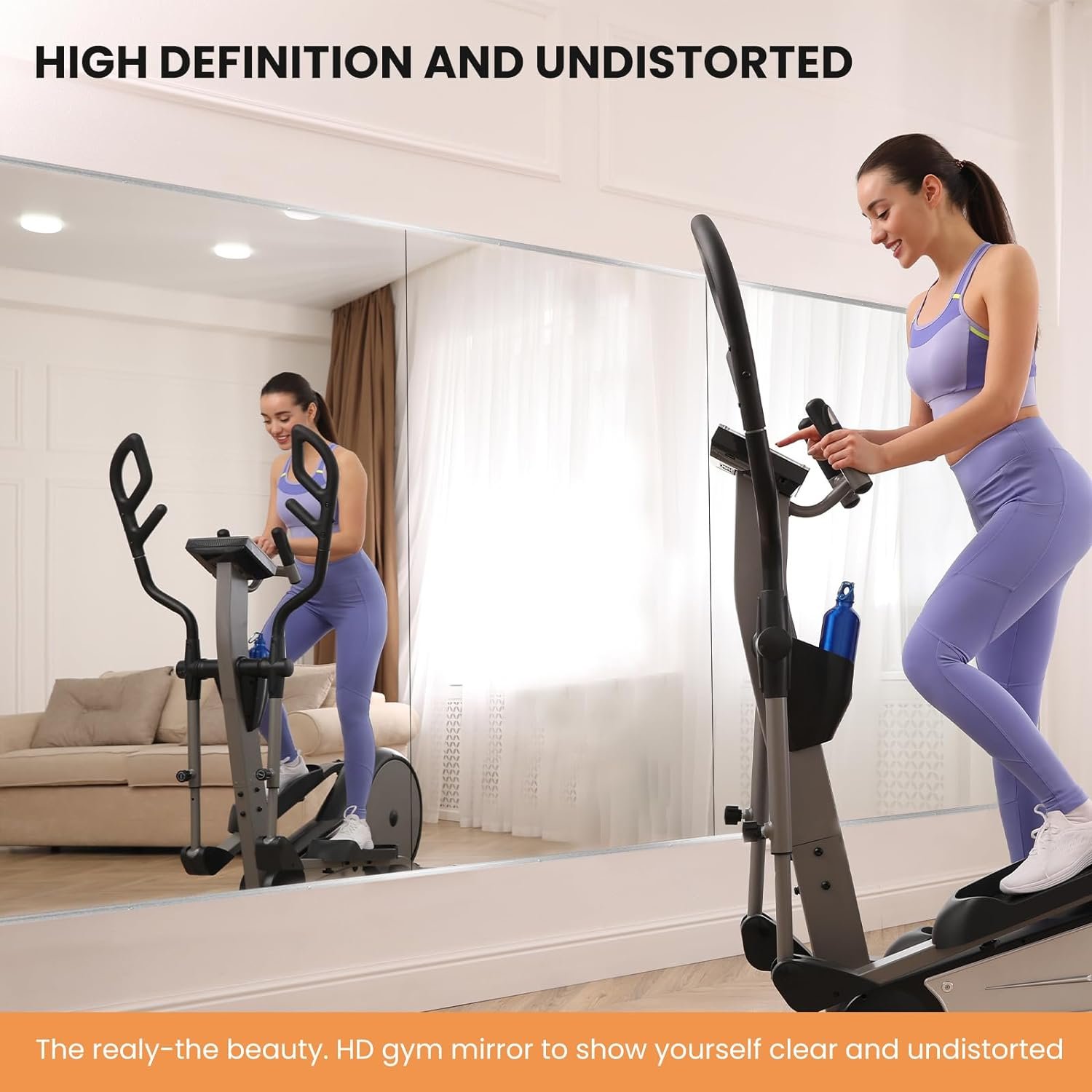 Home Gym Mirror, 48X24 Inch(Each)-2Pcs, Frameless Large Full Body Mirror Yoga Mirror, Tempered Glass Mirror, Full Length Wall Mounted Mirror for Gym, Yoga Studio, Bedroom, Dancing Studio - Image 3