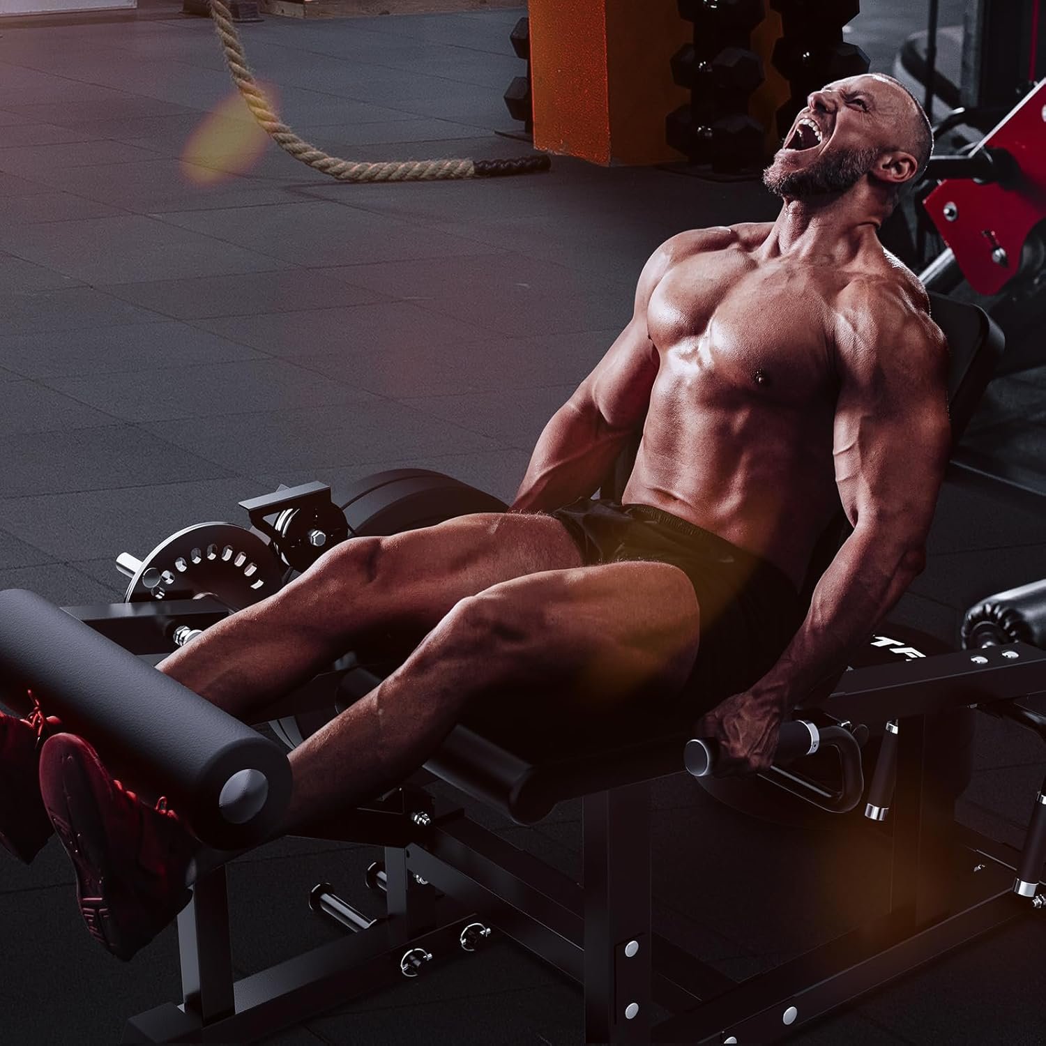 RITFIT Leg Extension and Curl Machine, 700LB Adjustable Leg Curl Machine, Seated Leg Extension and Lying Curl Machine for Home Gym, Leg Workout Equipment Compatible with 1'' and 2'' Weight Plates - Image 7