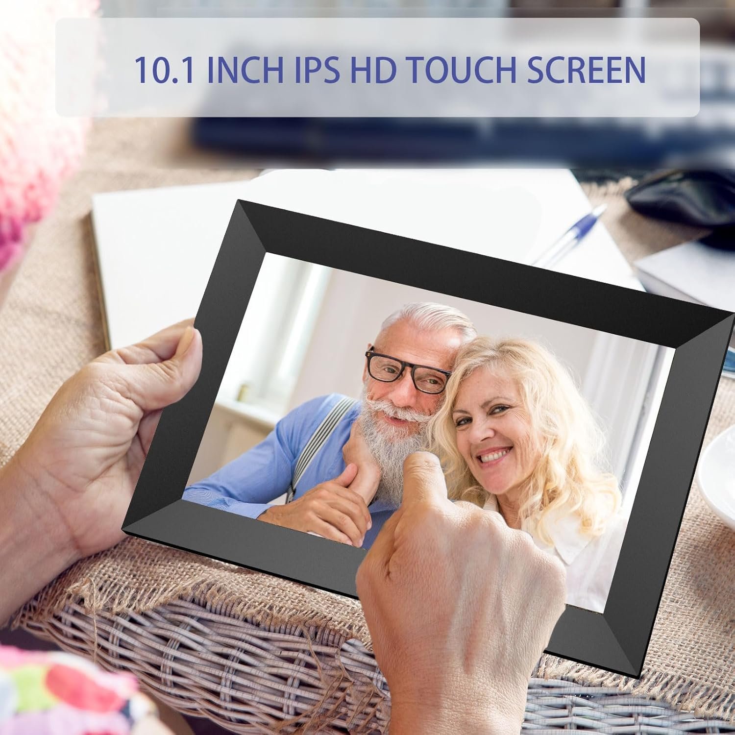10.1 Inch WiFi Digital Picture Frame - Digital Photo Frame,1280x800 IPS HD Touch Screen, Auto-Rotate,Built-in 32GB Storage, Share Photos and Videos Easily from app Anywhere - Image 4