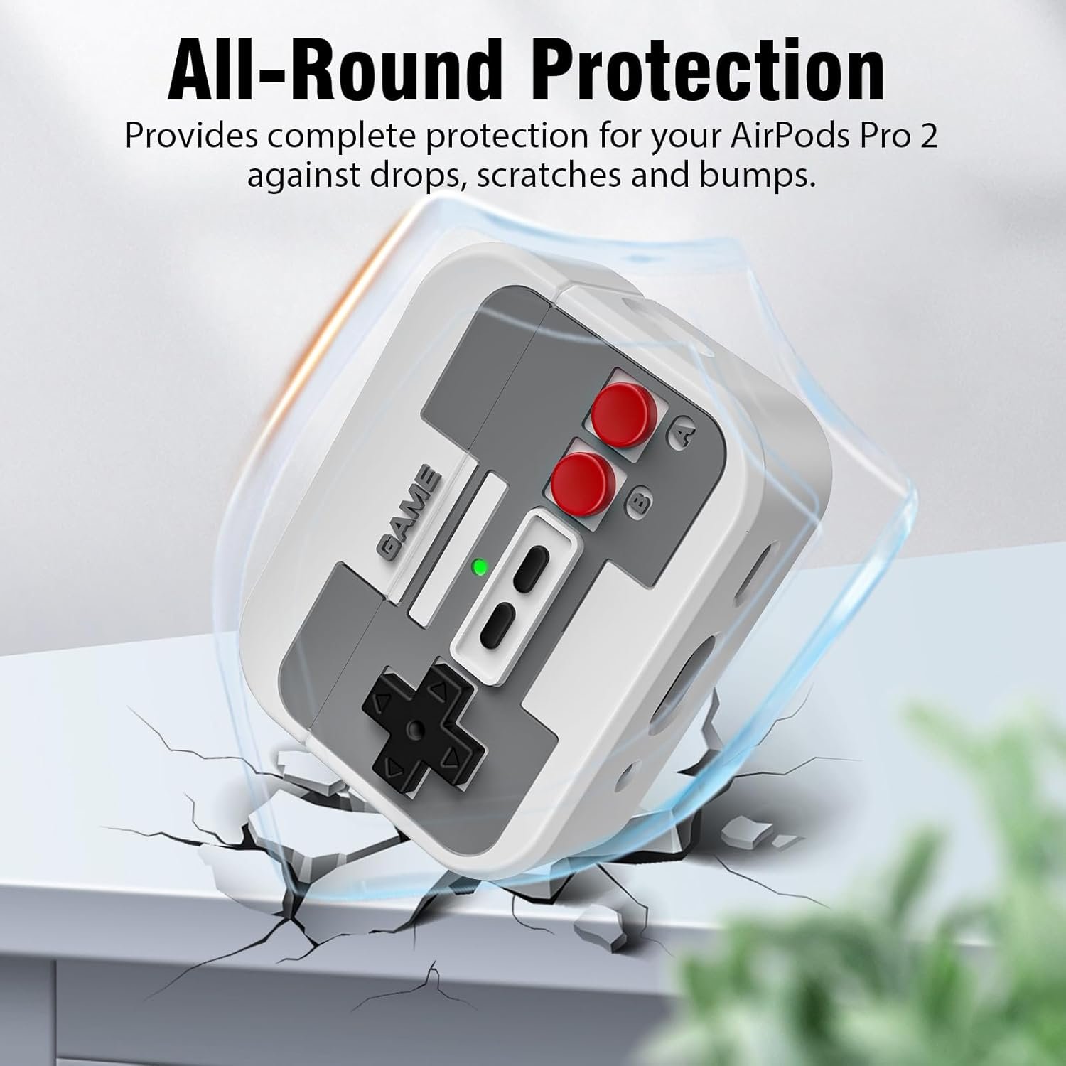 KOREDA AirPods Pro 2nd/1st Generation Case Cover, Cute Funny Cool Game Player Design Silicone Protective Case with Lanyard for Apple AirPods Pro 2nd/1st Gen Charging Case - Image 5