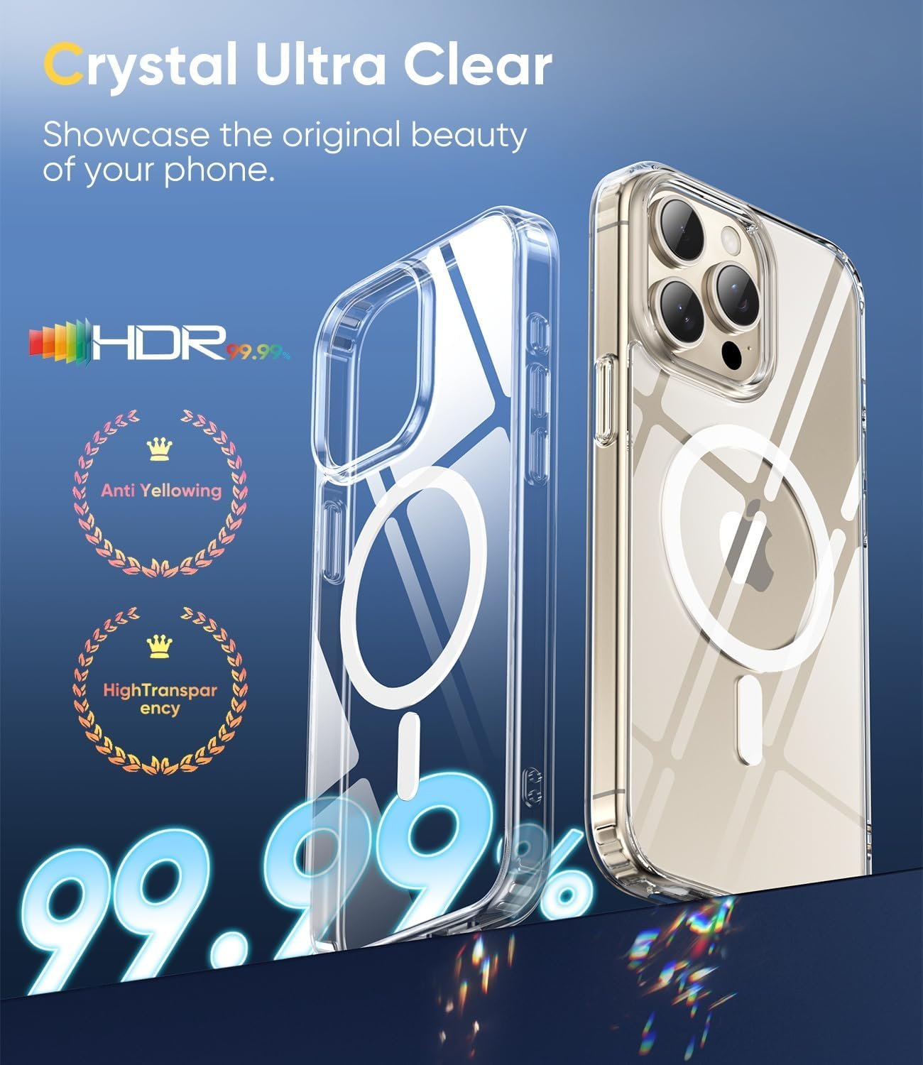 for iPhone 15 Pro Max Case, Strong Magnet-Compatible with MagSafe, Shockproof Military-Grade Protection, Slim Mag Safe Thin Phone Cover Promax 6.7 In for Apple 15pro Max, Clear (Super Magnetic) - Image 8