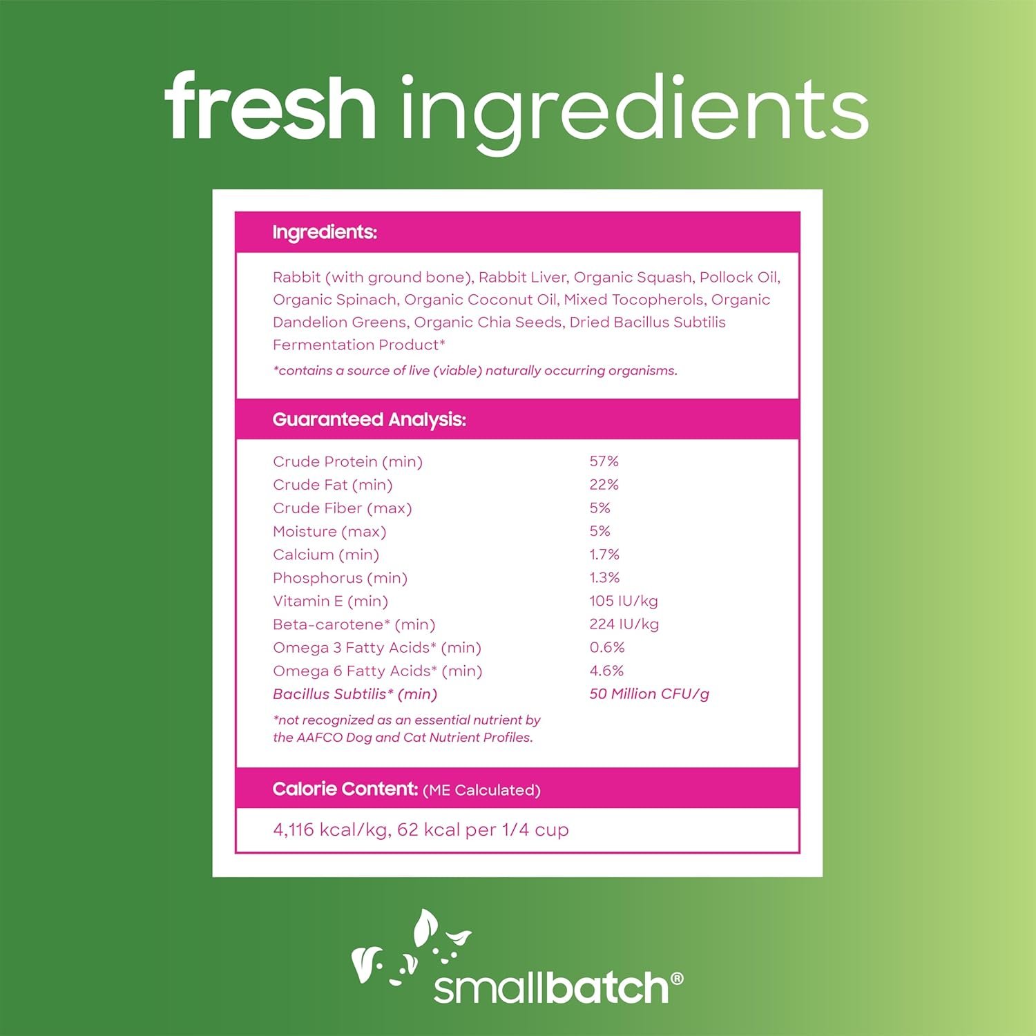 smallbatch Pets Freeze-Dried Super Booster Rabbit Bites for Dogs & Cats, 7 oz, Made in The USA, Humanely Raised Single Protein Source, Topper & Treat, with Organic Vegetables and Probiotics - Image 6