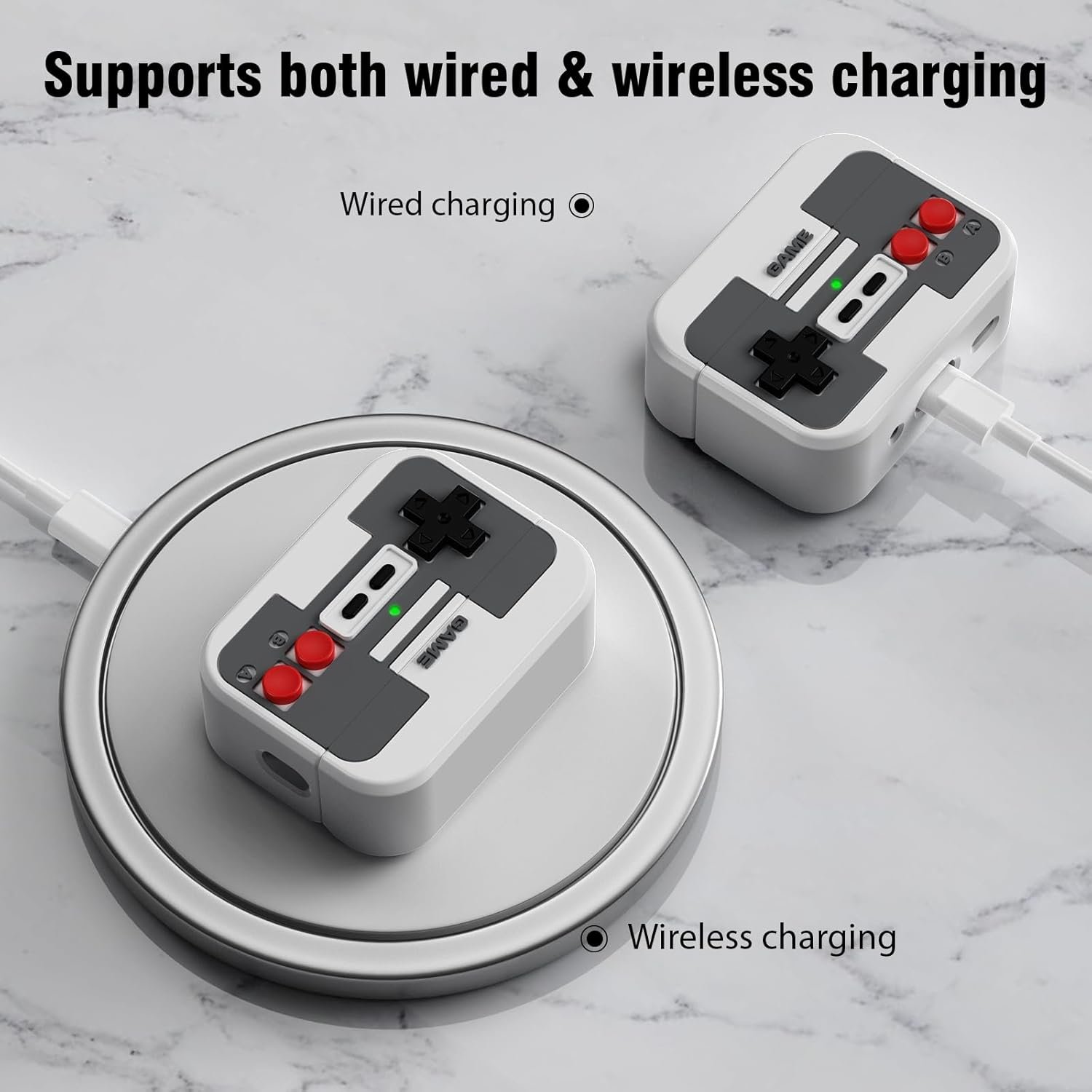 KOREDA AirPods Pro 2nd/1st Generation Case Cover, Cute Funny Cool Game Player Design Silicone Protective Case with Lanyard for Apple AirPods Pro 2nd/1st Gen Charging Case - Image 6