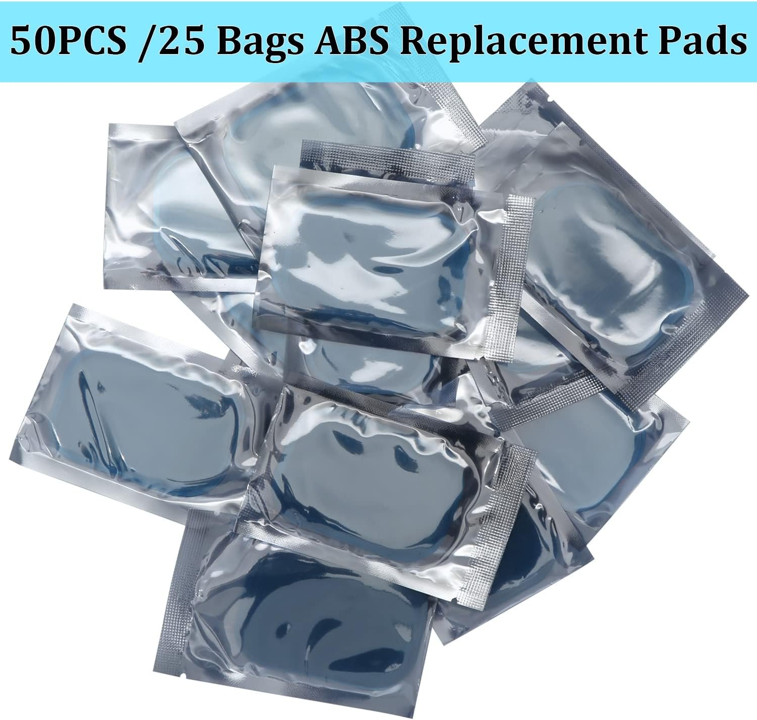 KASBEE ABS Gel Pads, 50PCS Muscle Stimulator Pads Replacement for Ultimate Muscle EMS Toner Abdominal Belt Belly Thigh Flab Arm Leg Waist Workout Trainer Machine - Image 7